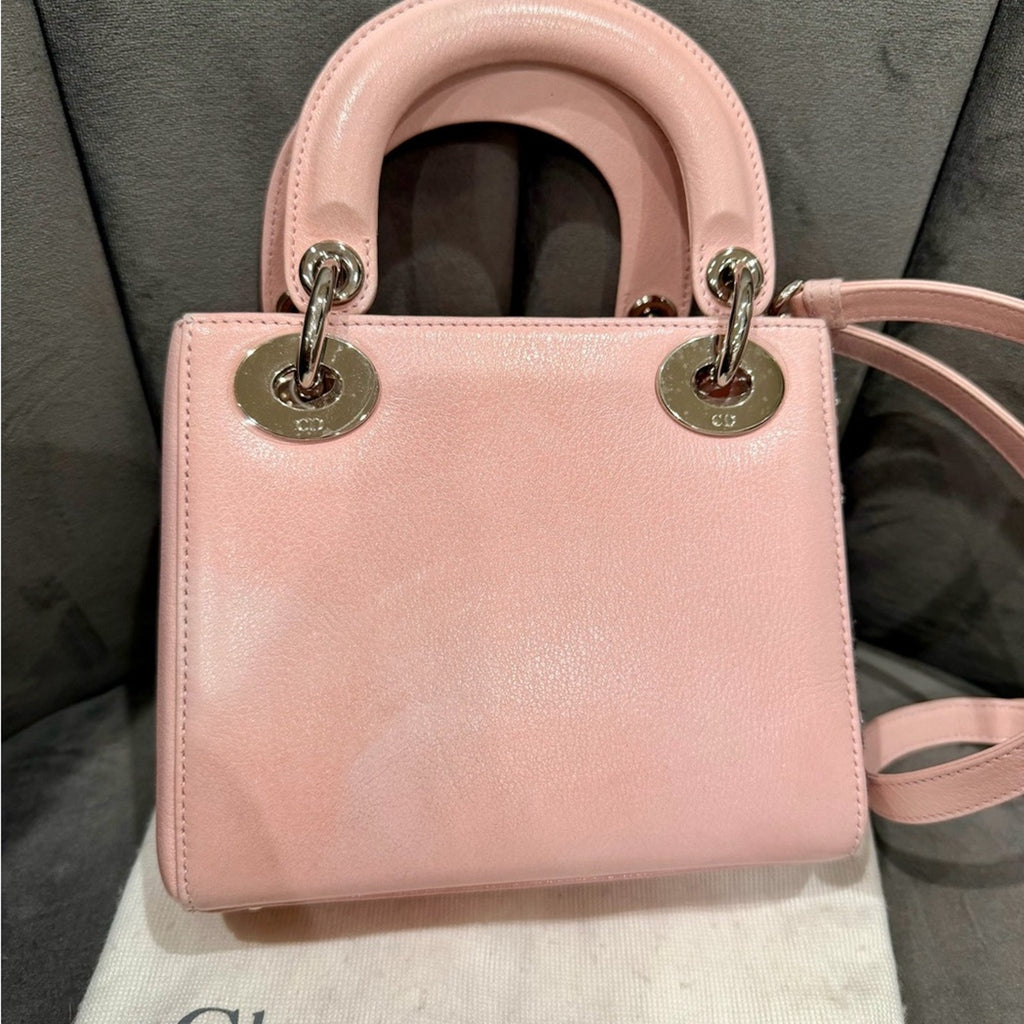 Christian Dior Lady Dior Pink Embroidered Sequin Floral Limited Edition Bag