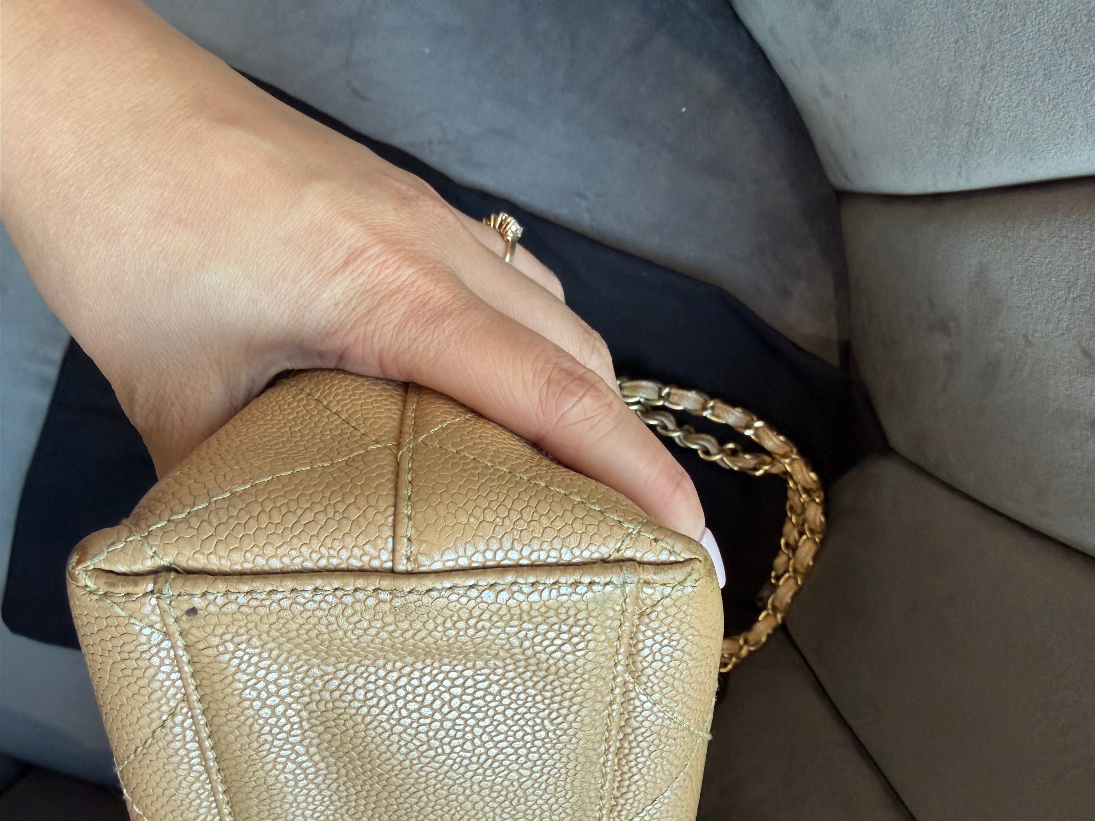 Rare Iridescent CHANEL Kelly Shopper Bag