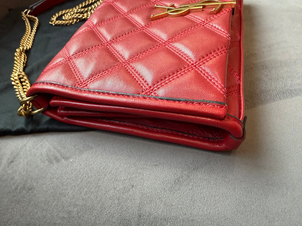 Yves Saint Laurent Becky Red Small Crossbody