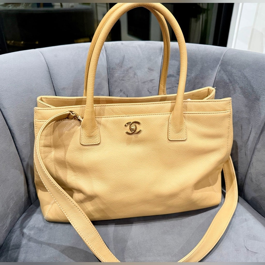 CHANEL Cerf Exec Tote Bag 24k Gold