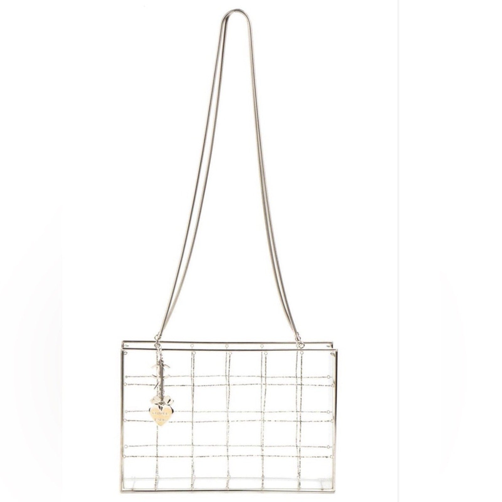 Rare Chanel Lucite and CC charm beaded clutch bag