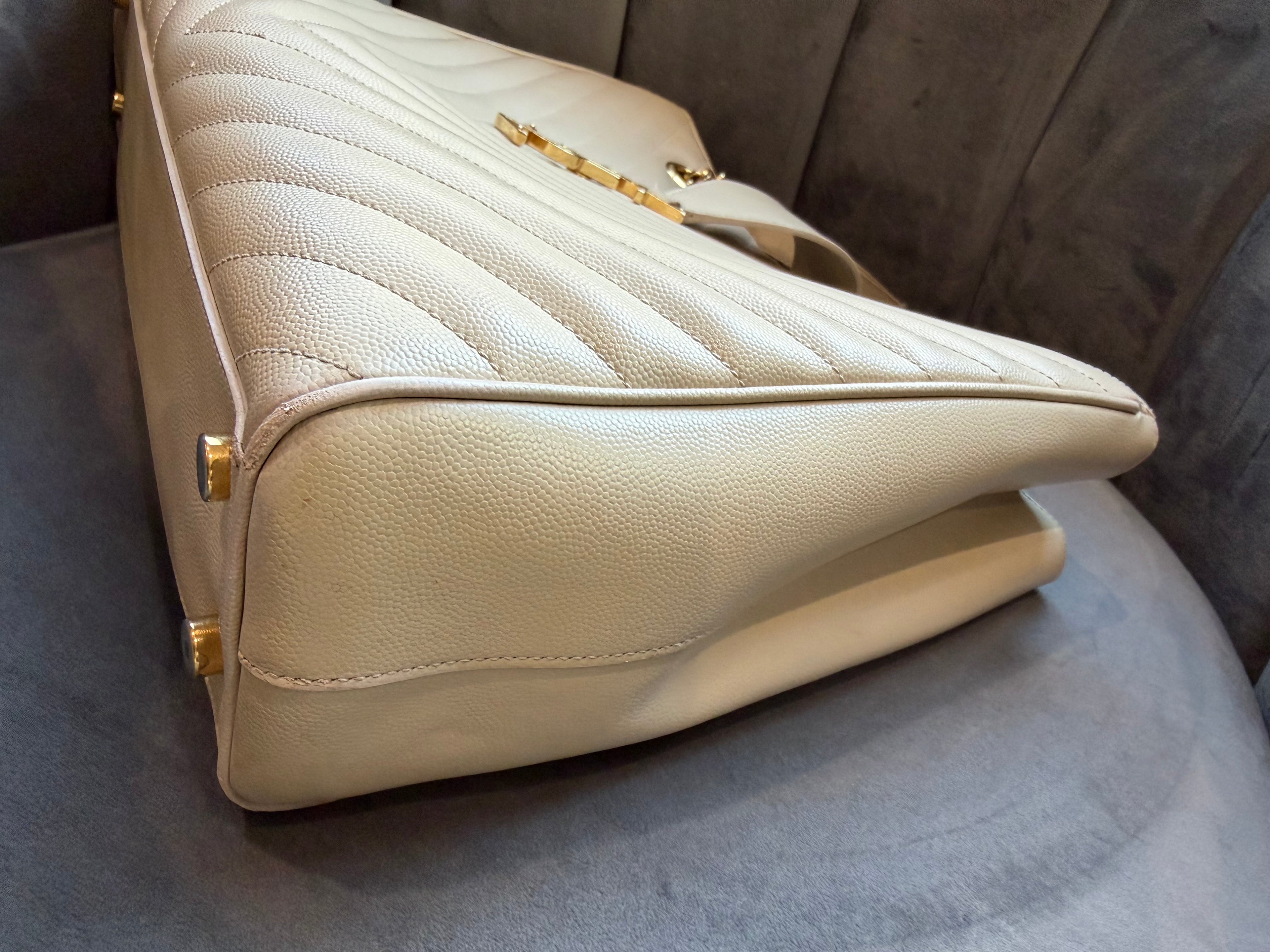 YSL Matelasse Quilted Shopping Tote Bag