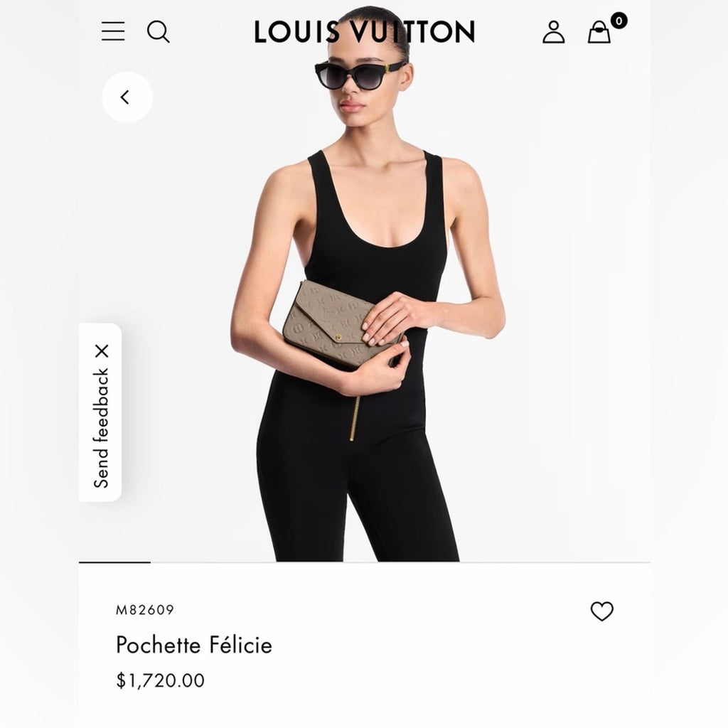 Louis Vuitton Empreinte Pochette Crossbody Bag Felicie Turtle Dove Tourterelle