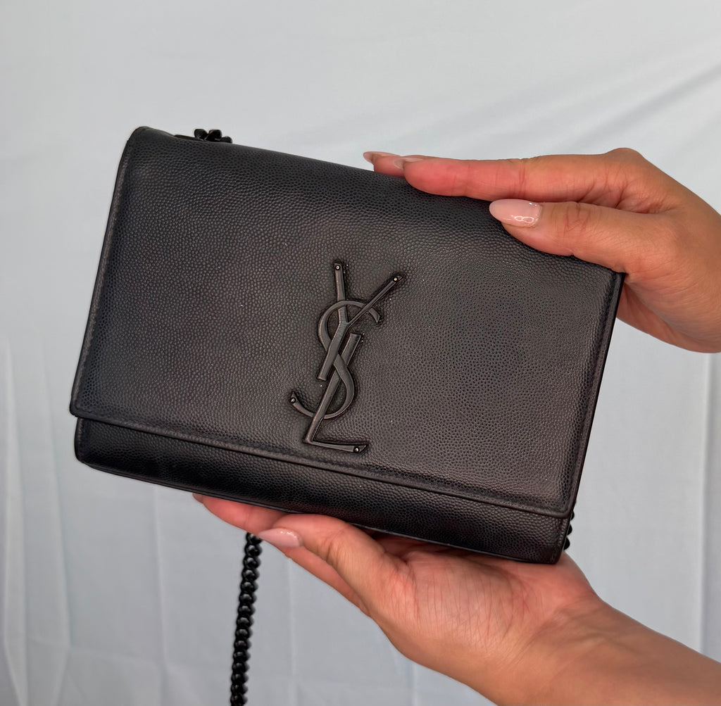 Yves Saint Laurent So Black Leather Chain Crossbody Bag