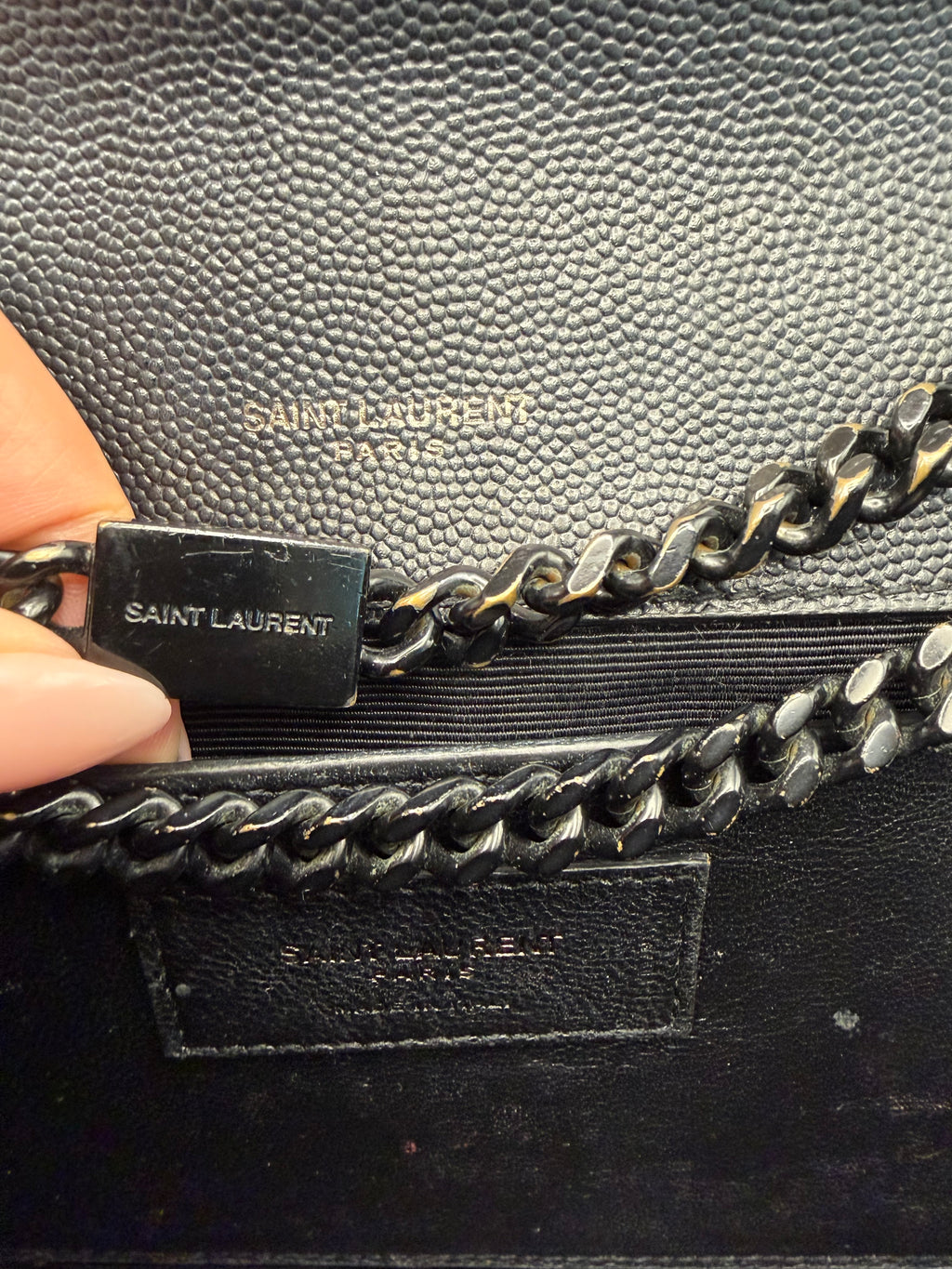 Yves Saint Laurent So Black Leather Chain Crossbody Bag