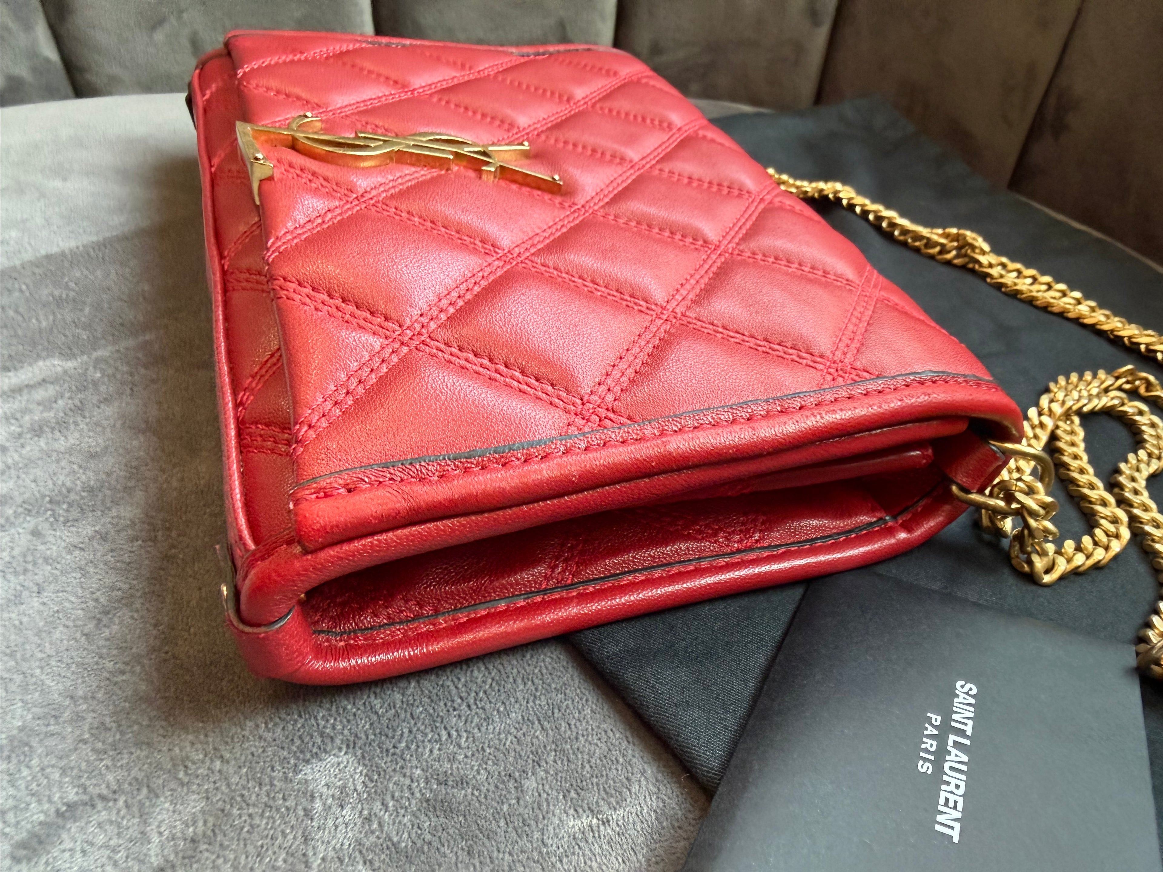 Yves Saint Laurent Becky Red Small Crossbody