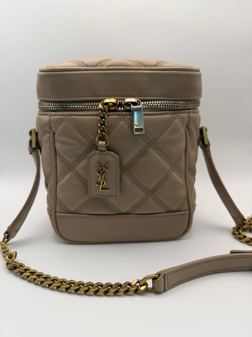 YVES SAINT LAURENT 80s Vanity Bag in Beige