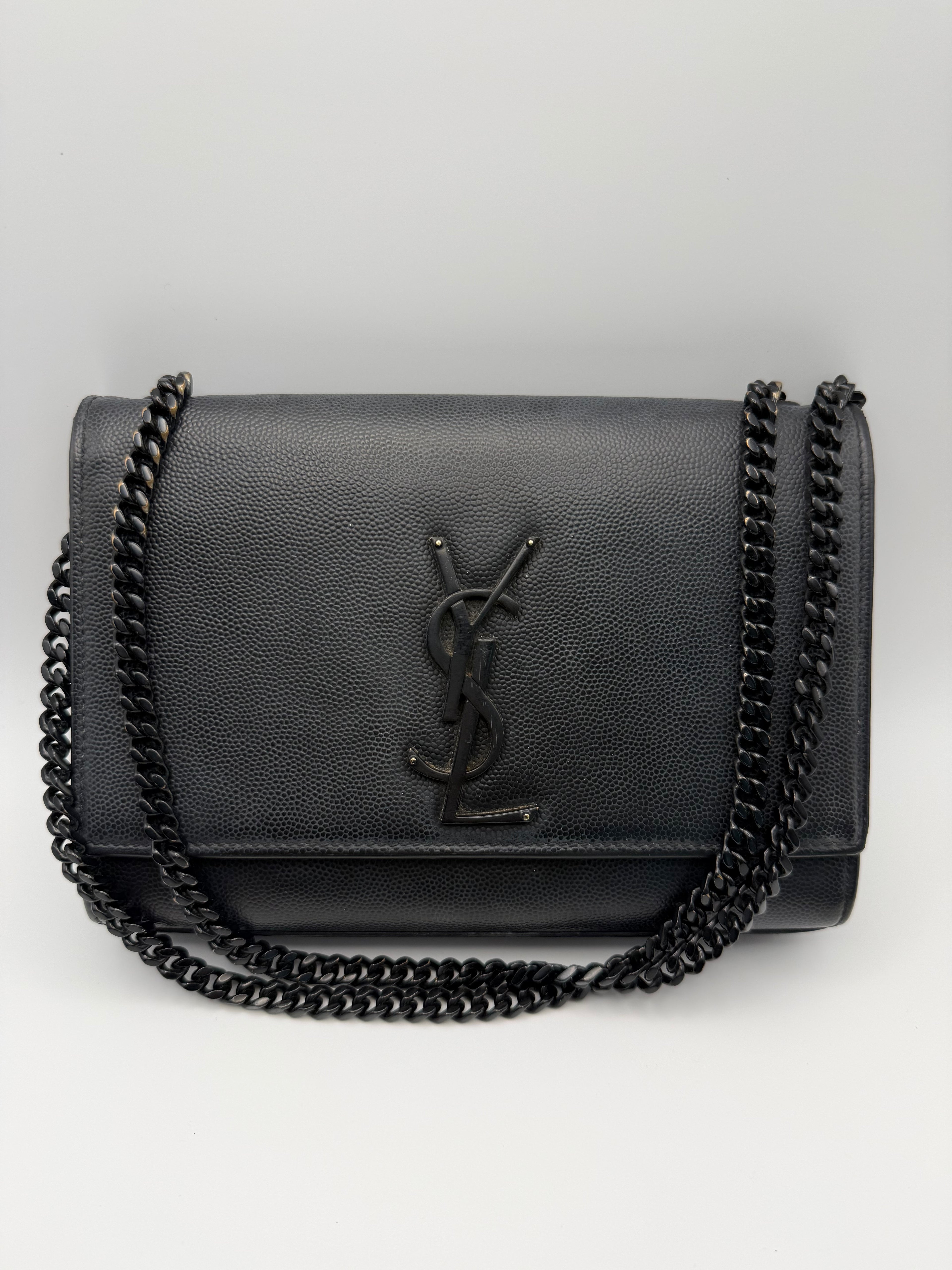Yves Saint Laurent So Black Leather Chain Crossbody Bag