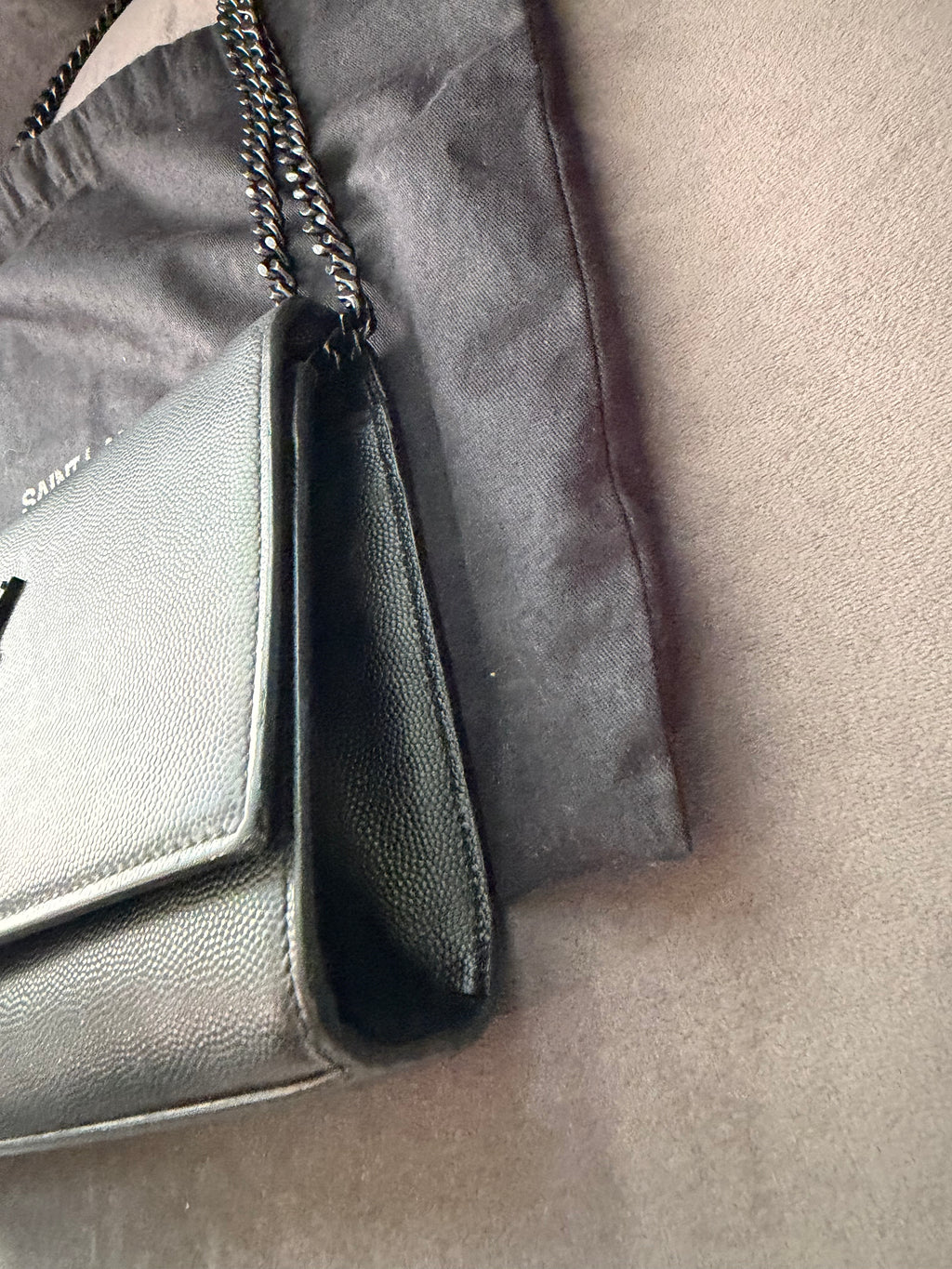 Yves Saint Laurent So Black Leather Chain Crossbody Bag