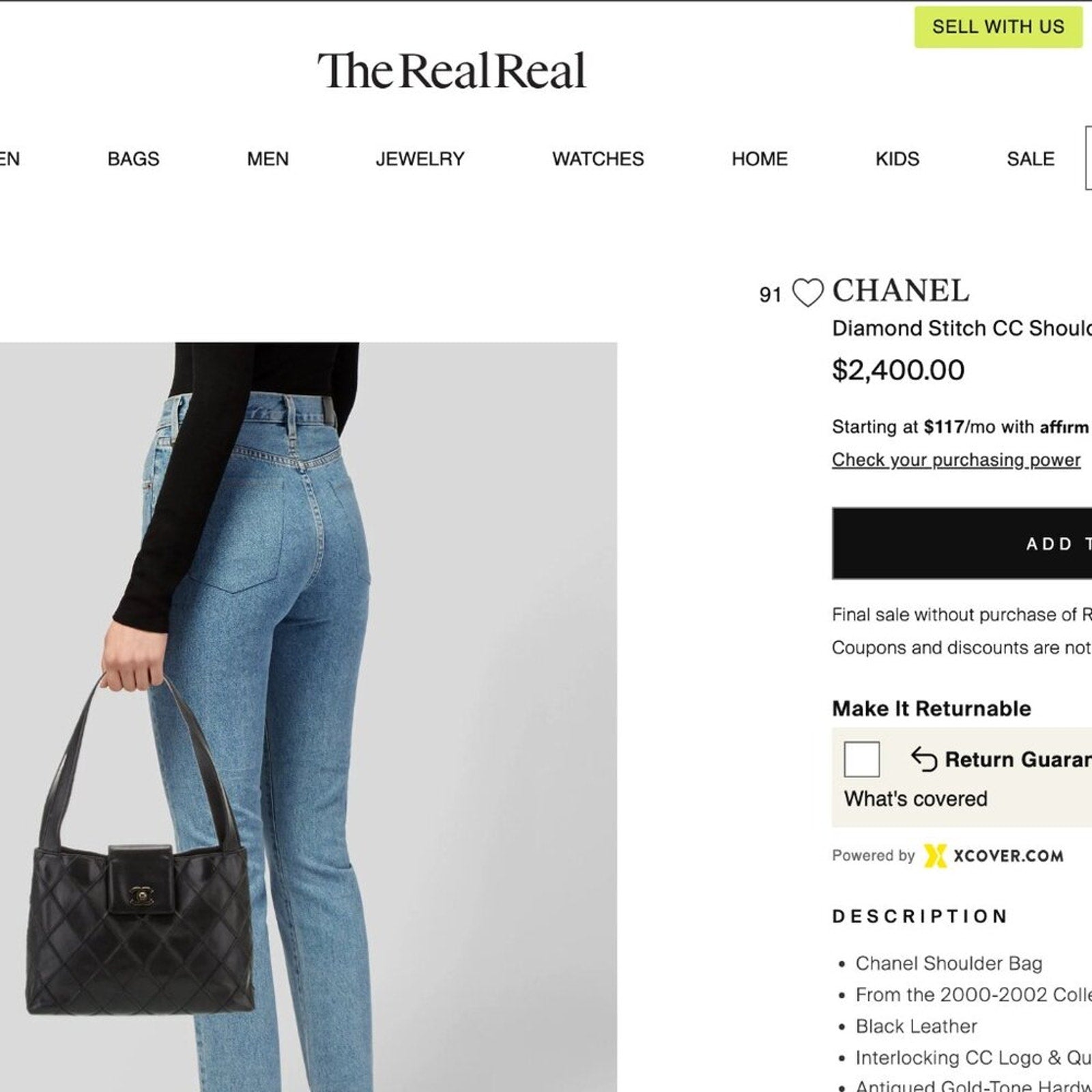 CHANEL Vintage Kelly Turn Lock Shoulder Bag