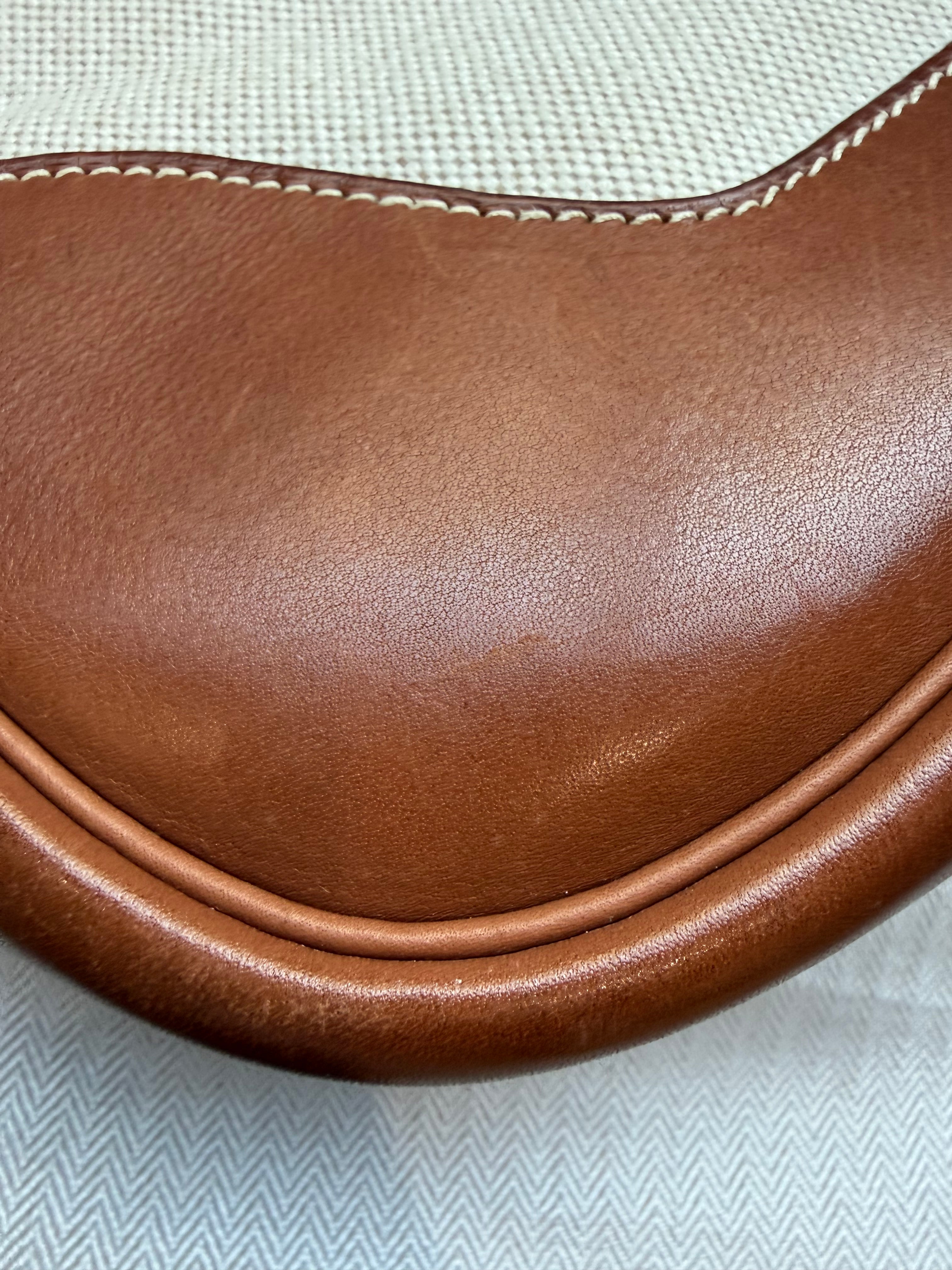 Hermes Trim Bag 31 Canvas Leather Shoulder Bag Brown