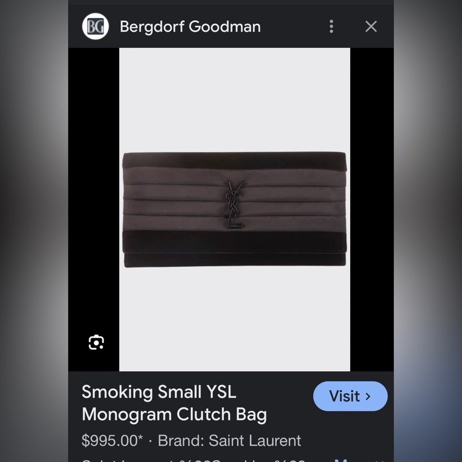 SAINT LAURENT Smoking YSL Monogram Clutch Bag