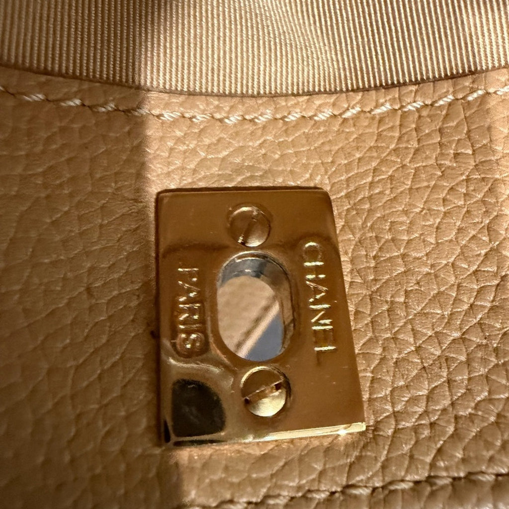 CHANEL Cerf Executive Tote Bag Beige