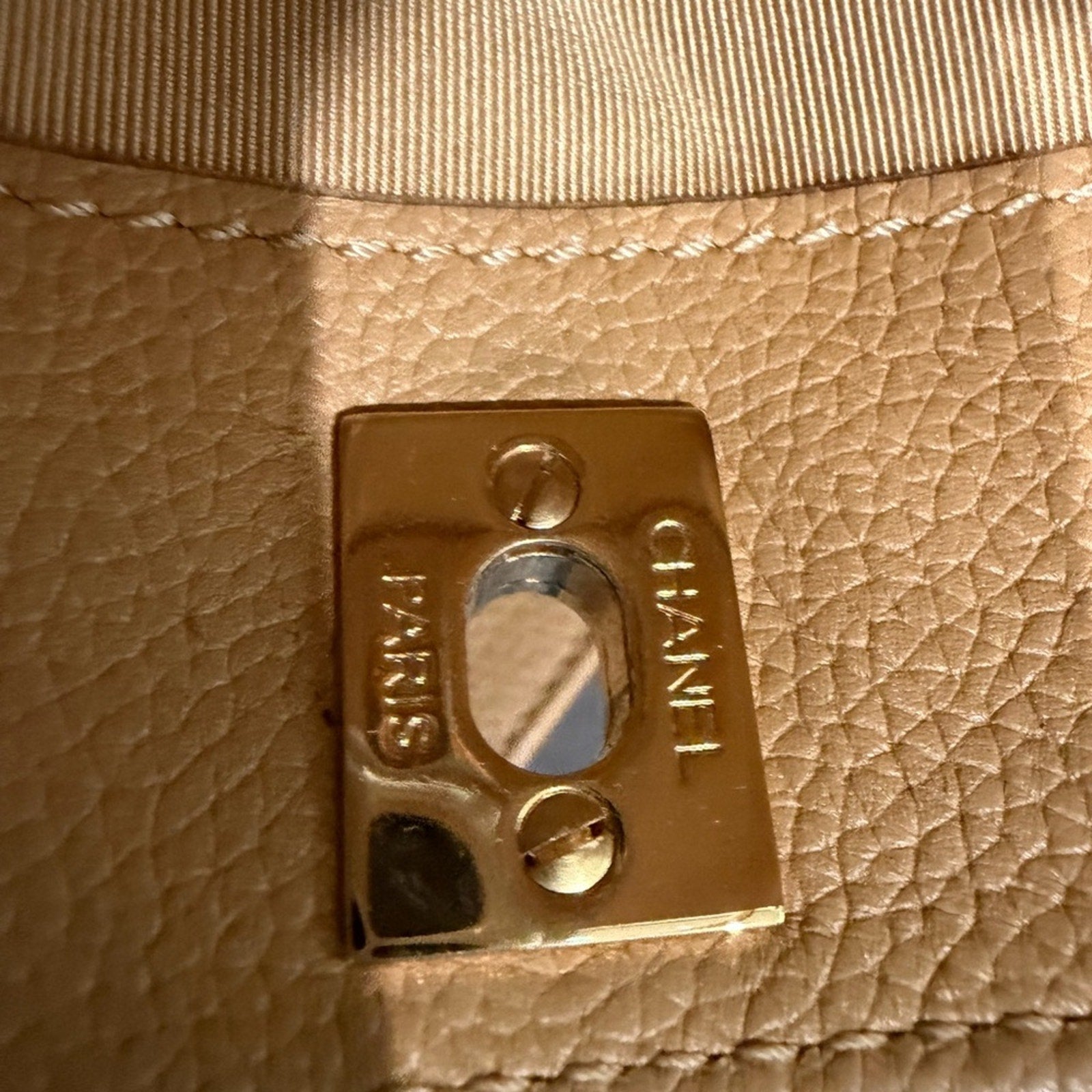 CHANEL Cerf Executive Tote Bag Beige