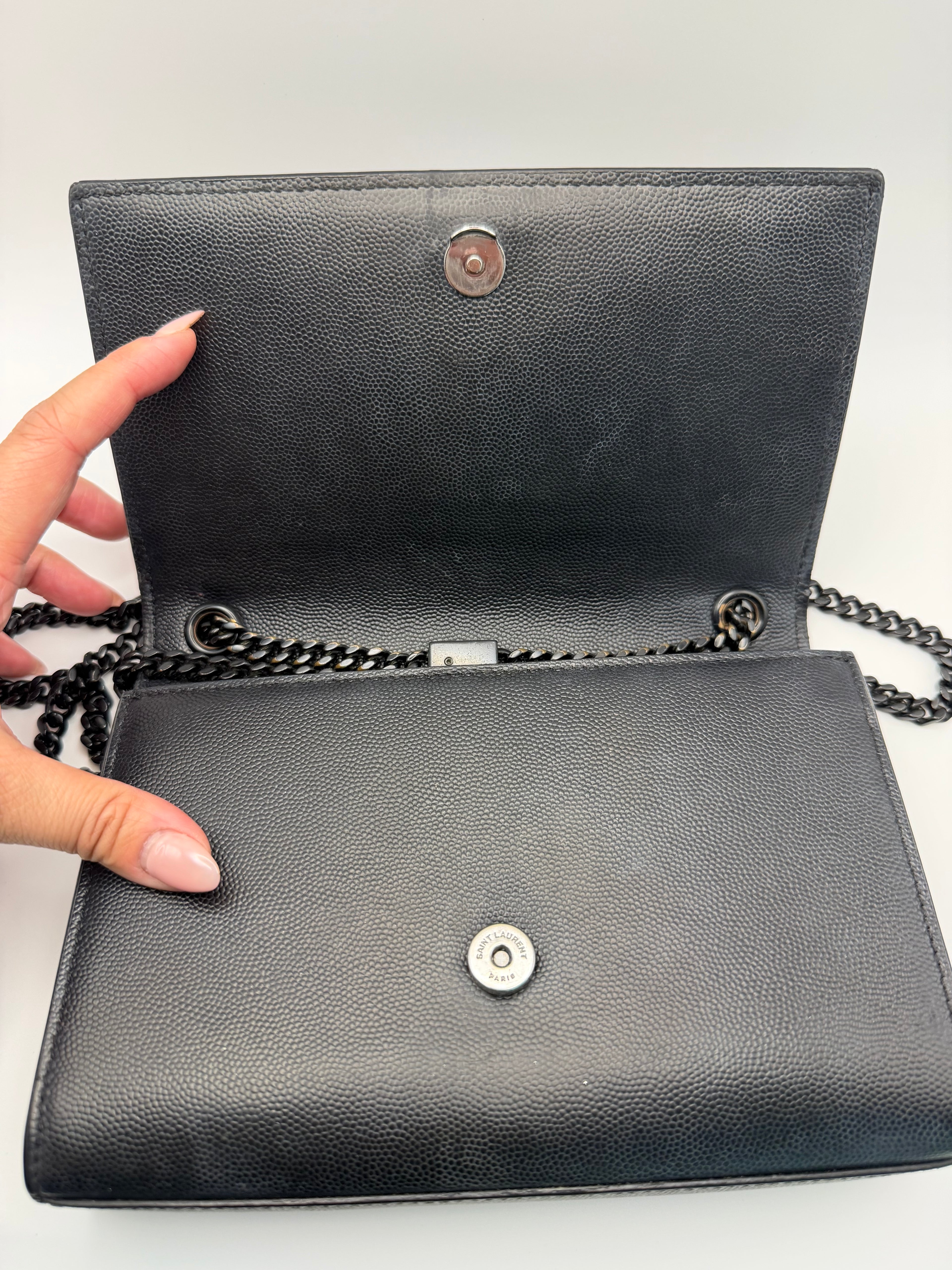 Yves Saint Laurent So Black Leather Chain Crossbody Bag