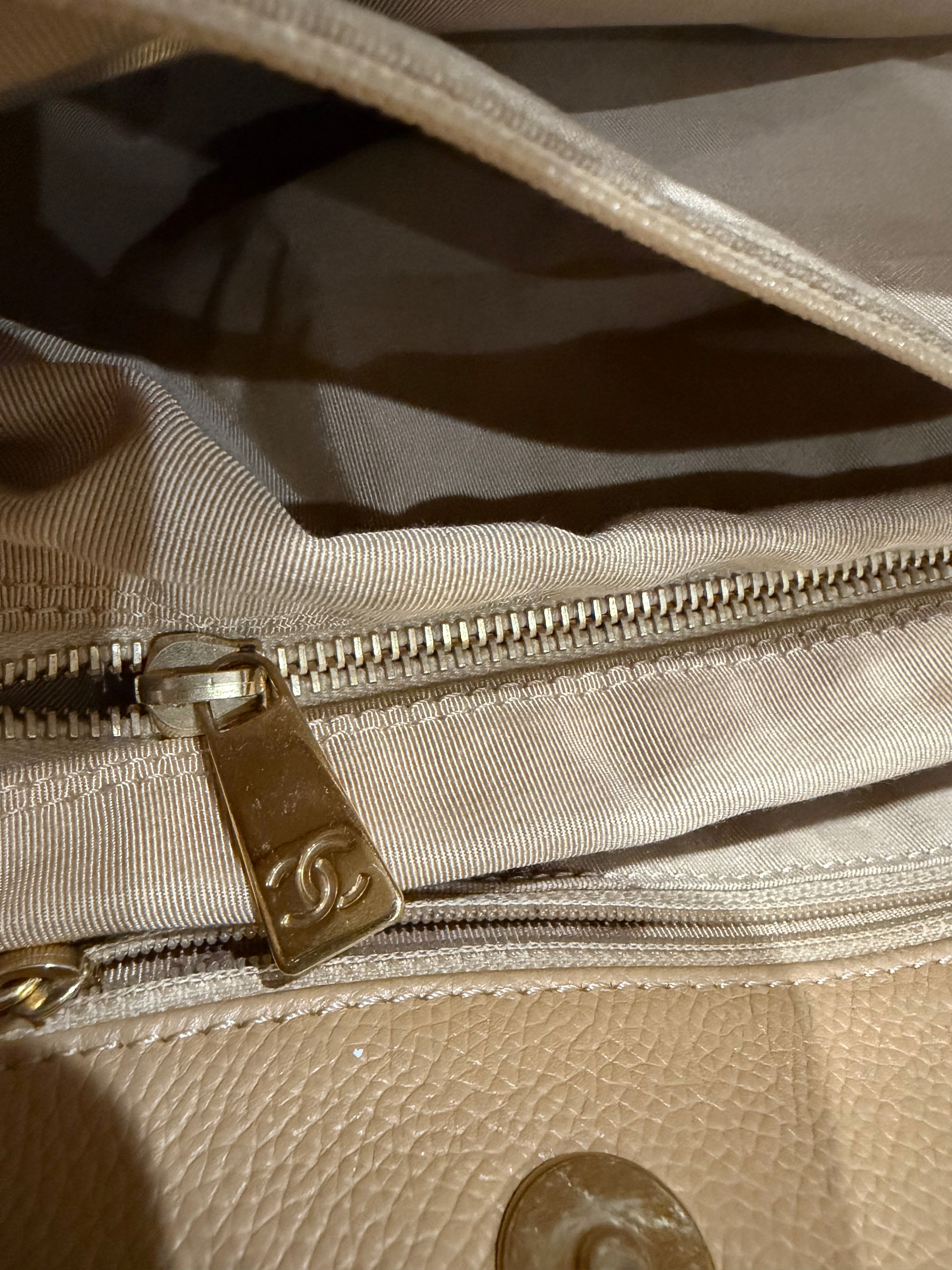 CHANEL Cerf Exec Tote Bag 24k Gold