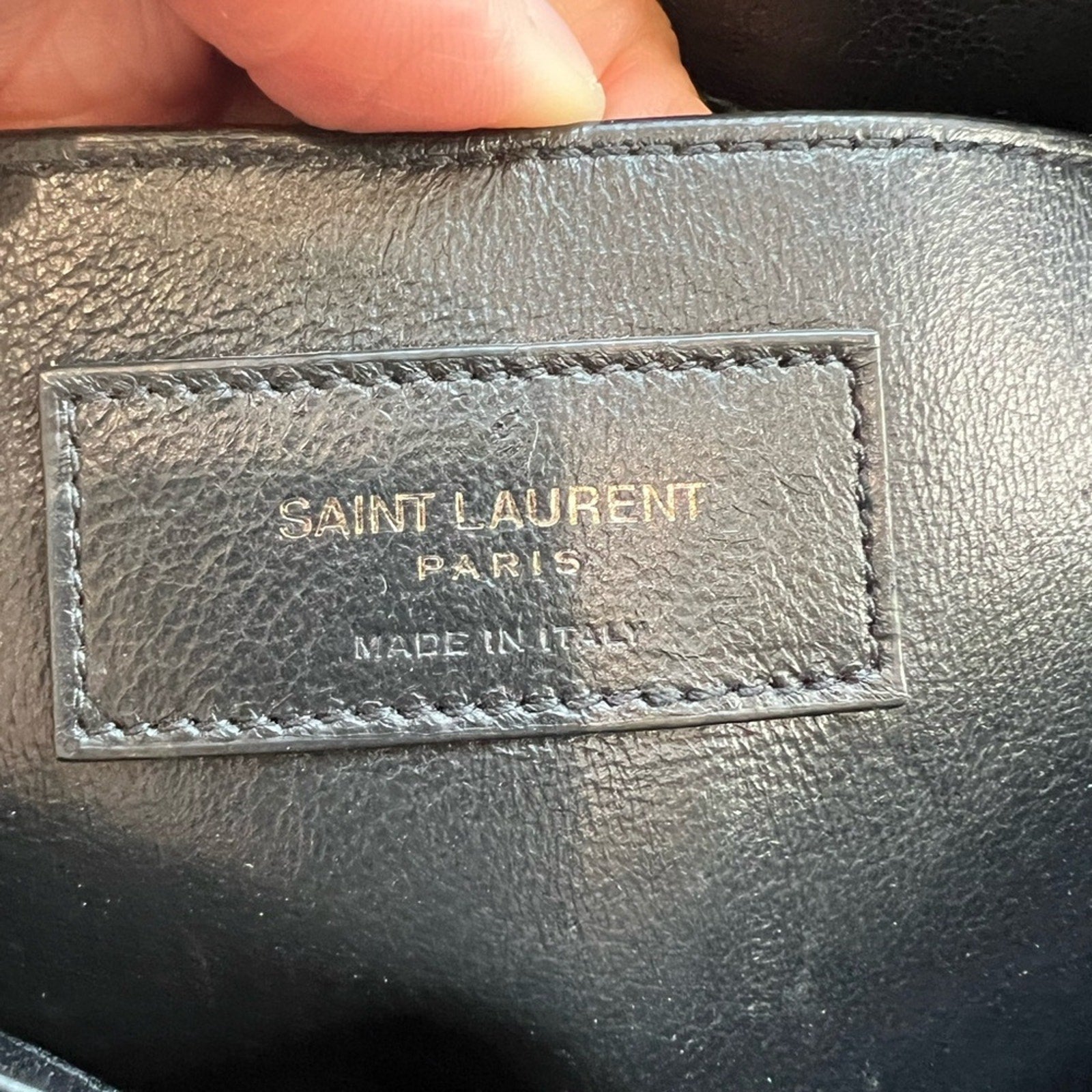 Saint Laurent College Bag large Black Quilted Leather Handbag