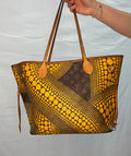Rare Louis Vuitton Yayoi Kusama Collab Tote Bag Yellow Wave Neverfull MM