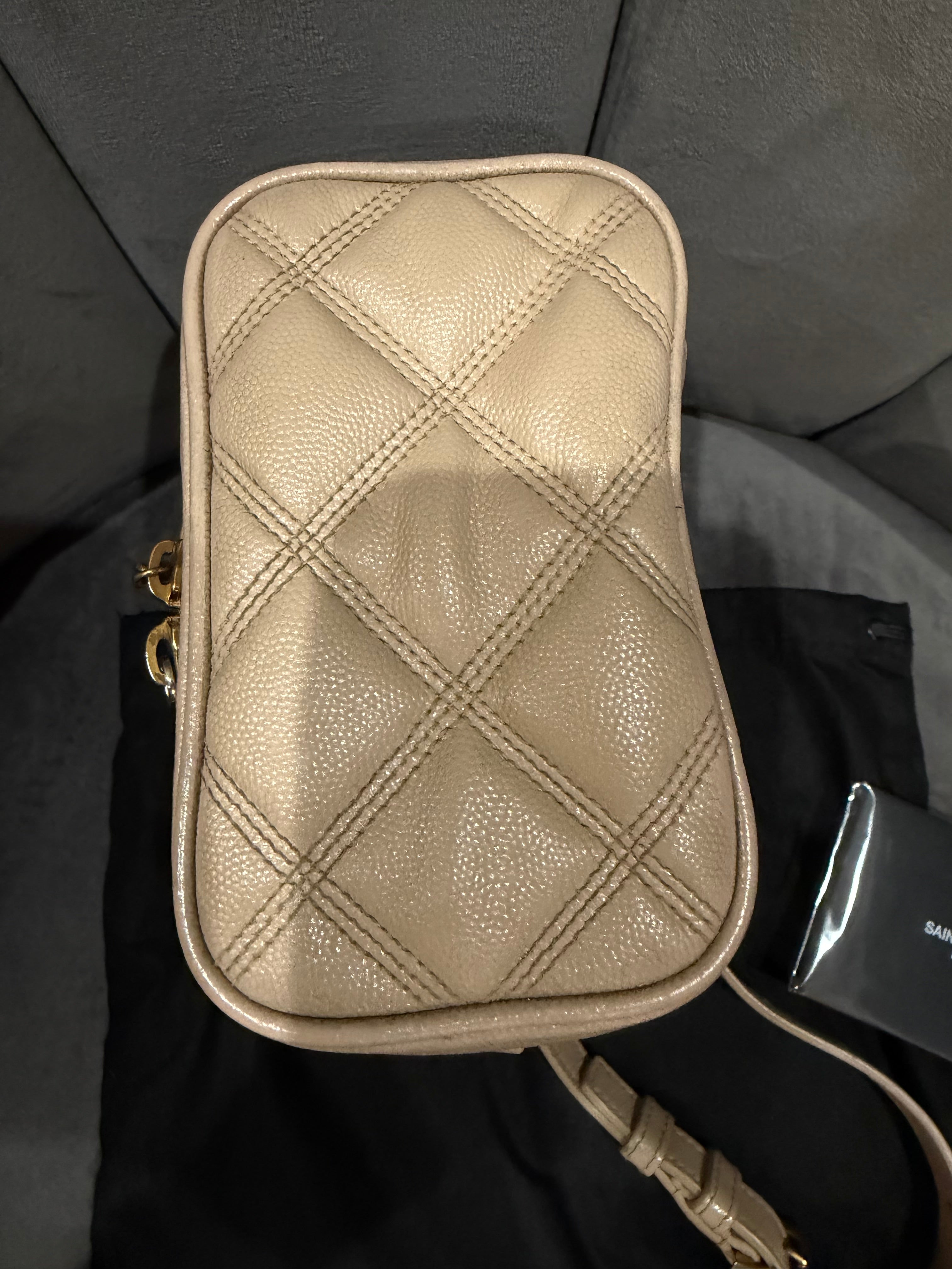 YVES SAINT LAURENT 80s Vanity Bag in Beige