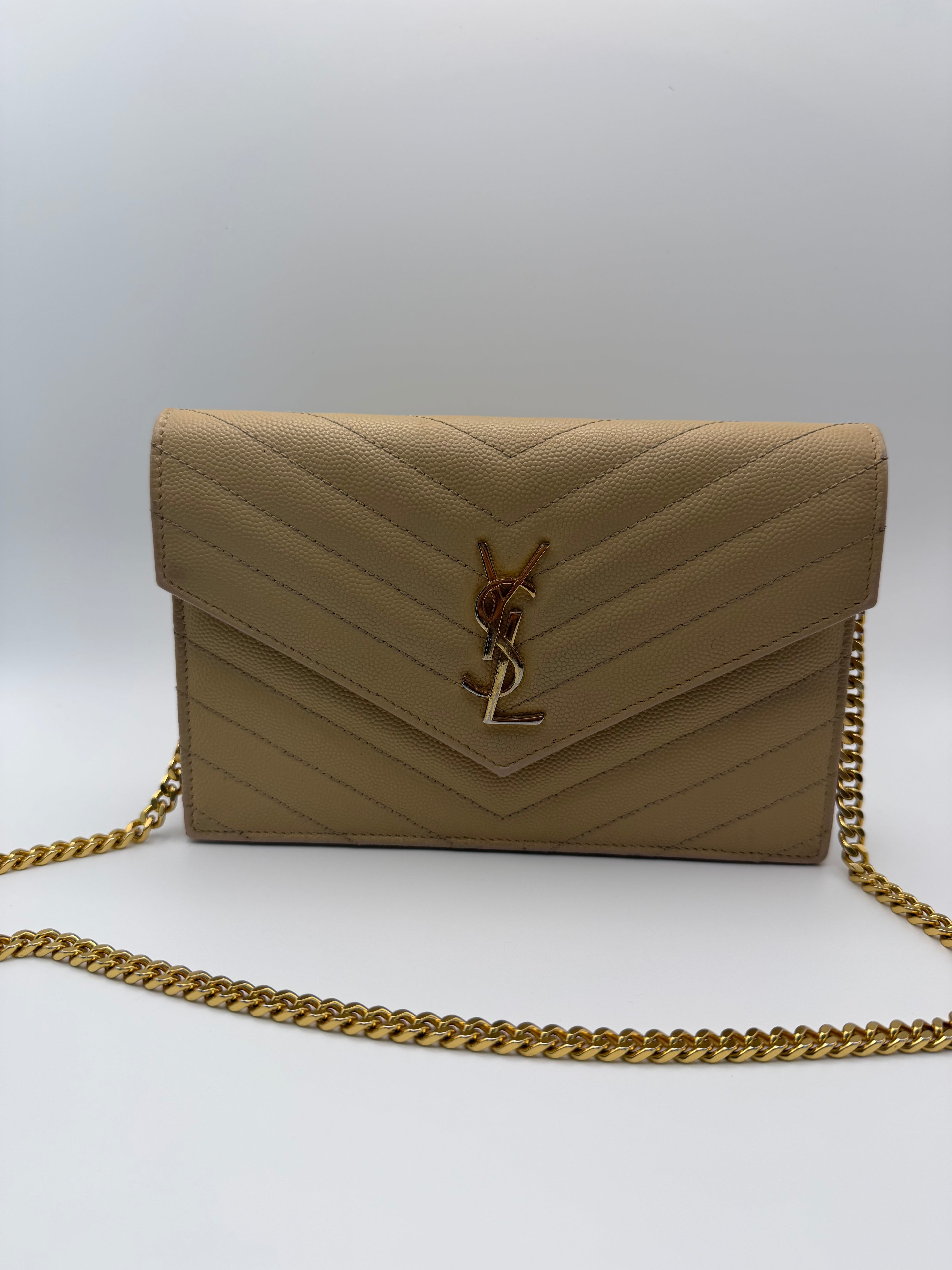 YSL Cassandre envelope flap wallet on chain