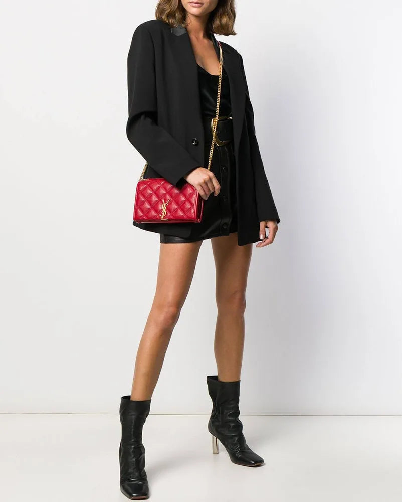 Yves Saint Laurent Becky Red Small Crossbody