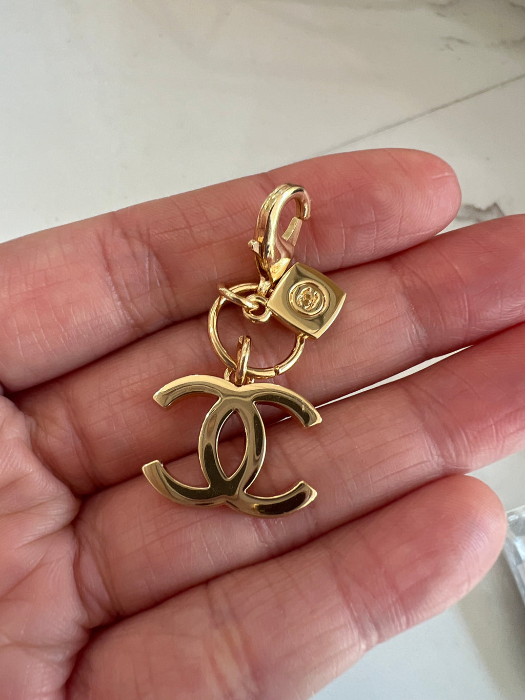 Chanel CC charm necklace