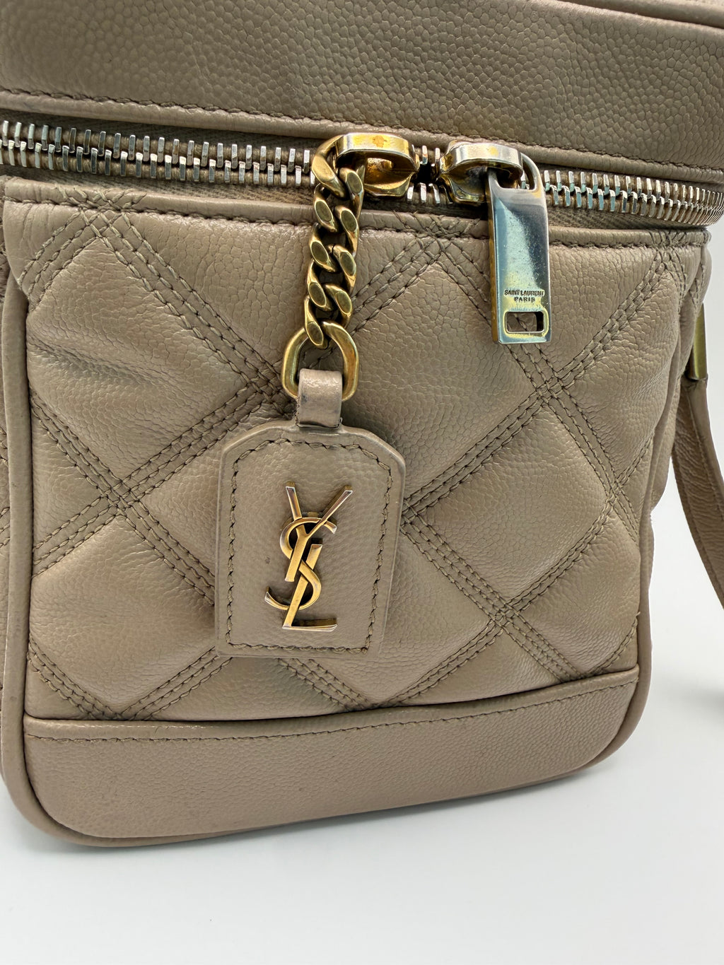 YVES SAINT LAURENT 80s Vanity Bag in Beige