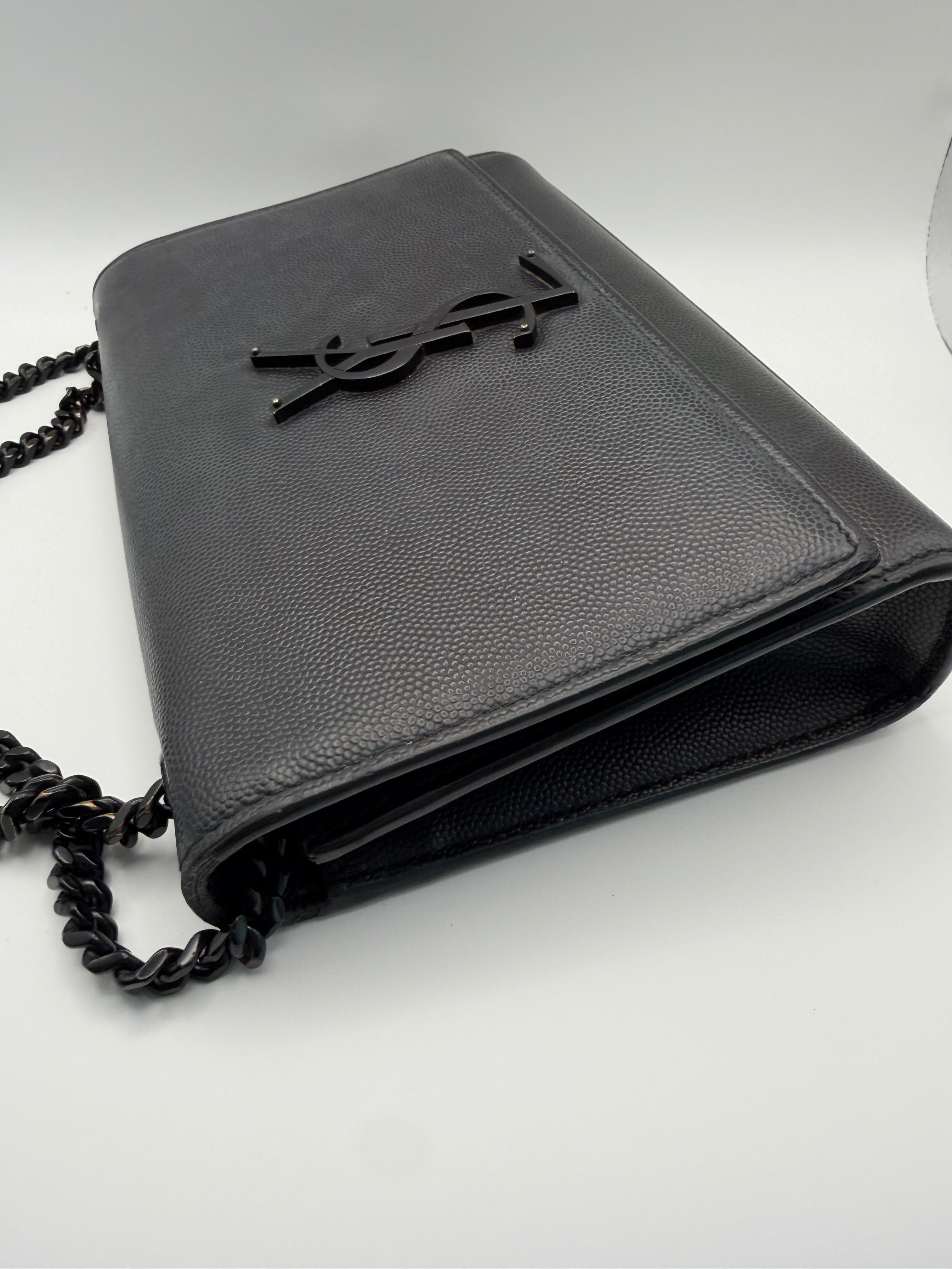 Yves Saint Laurent So Black Leather Chain Crossbody Bag
