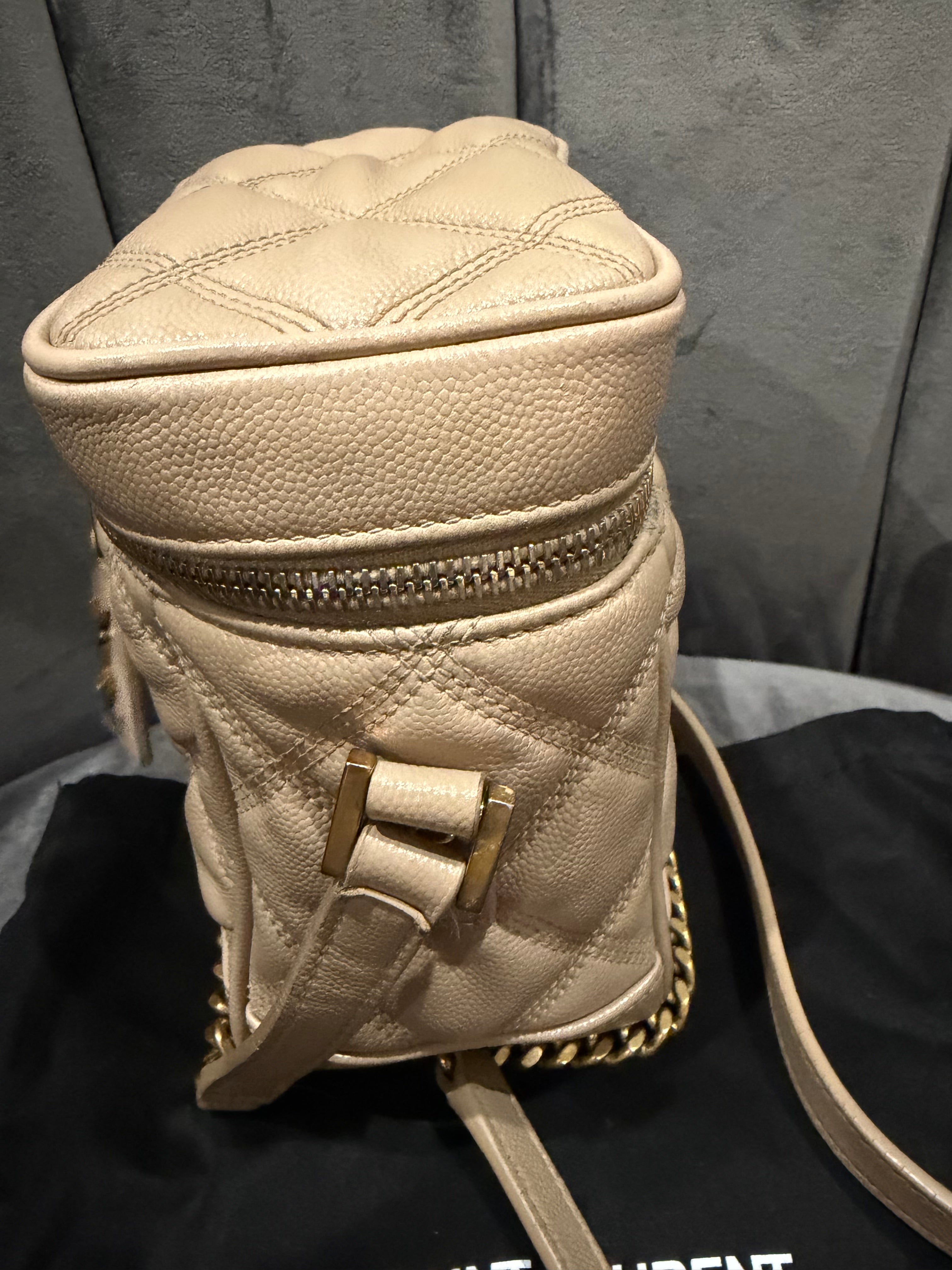 YVES SAINT LAURENT 80s Vanity Bag in Beige