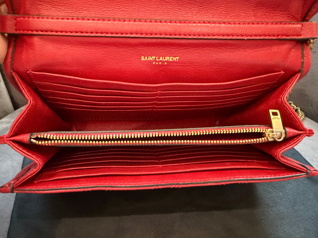 Yves Saint Laurent Becky Red Small Crossbody