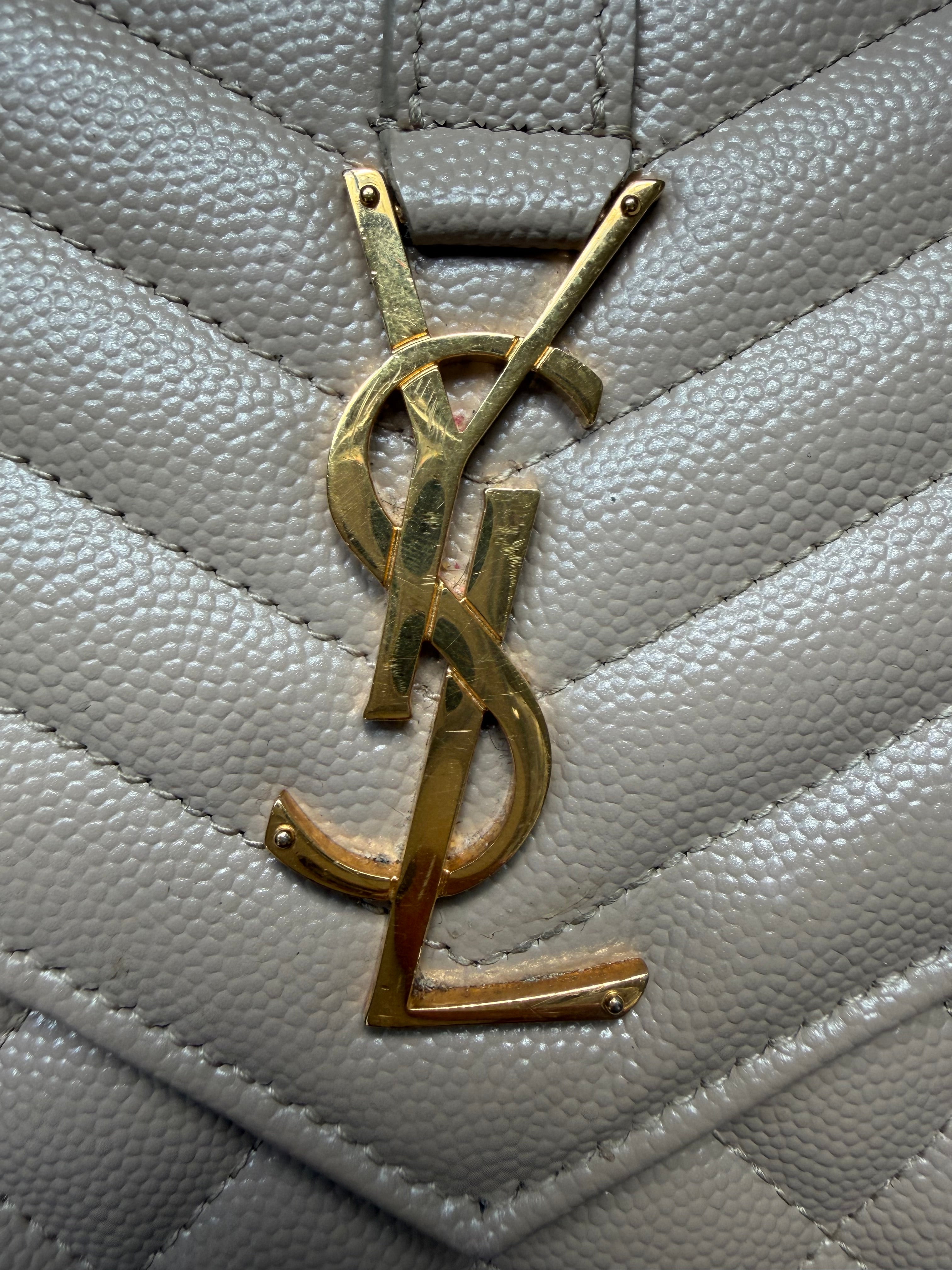Saint Laurent Mixed Matelasse Monogram Quilted Wristlet
