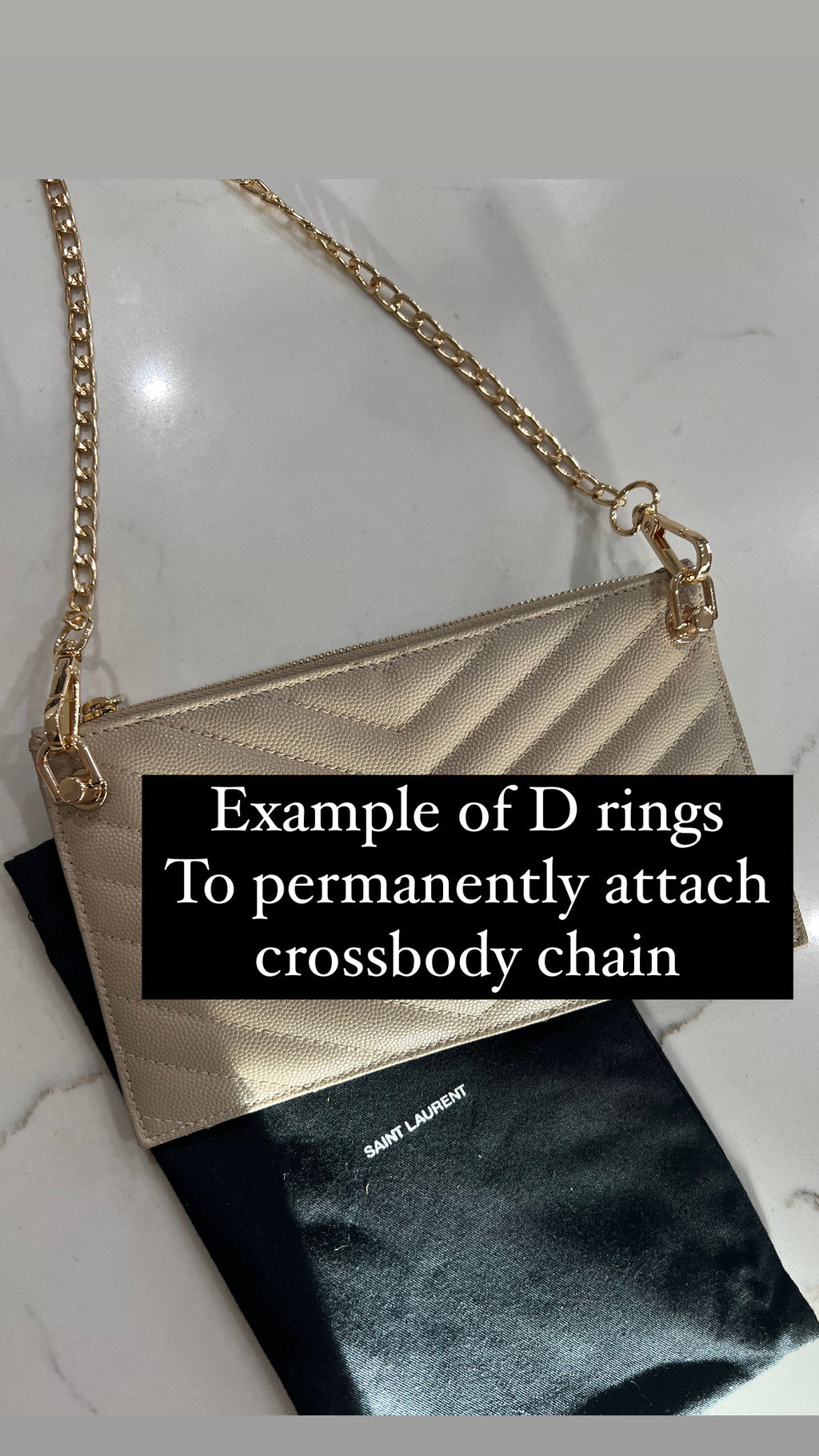 Yves Saint Laurent monogram matelasse wristlet