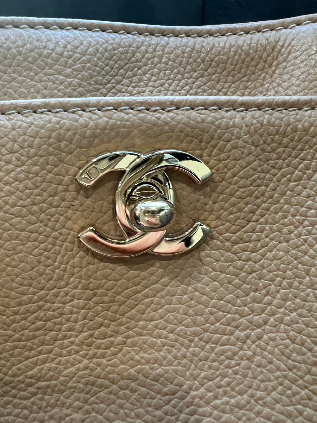 CHANEL Cerf Exec Tote Bag 24k Gold