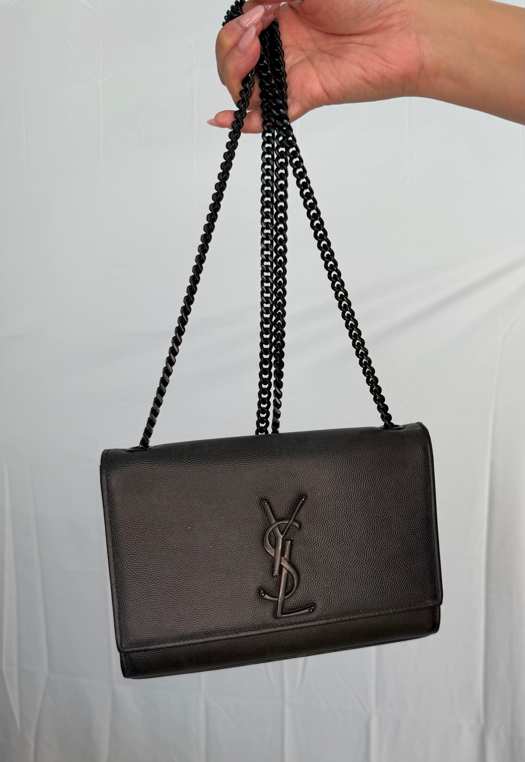 Yves Saint Laurent So Black Leather Chain Crossbody Bag