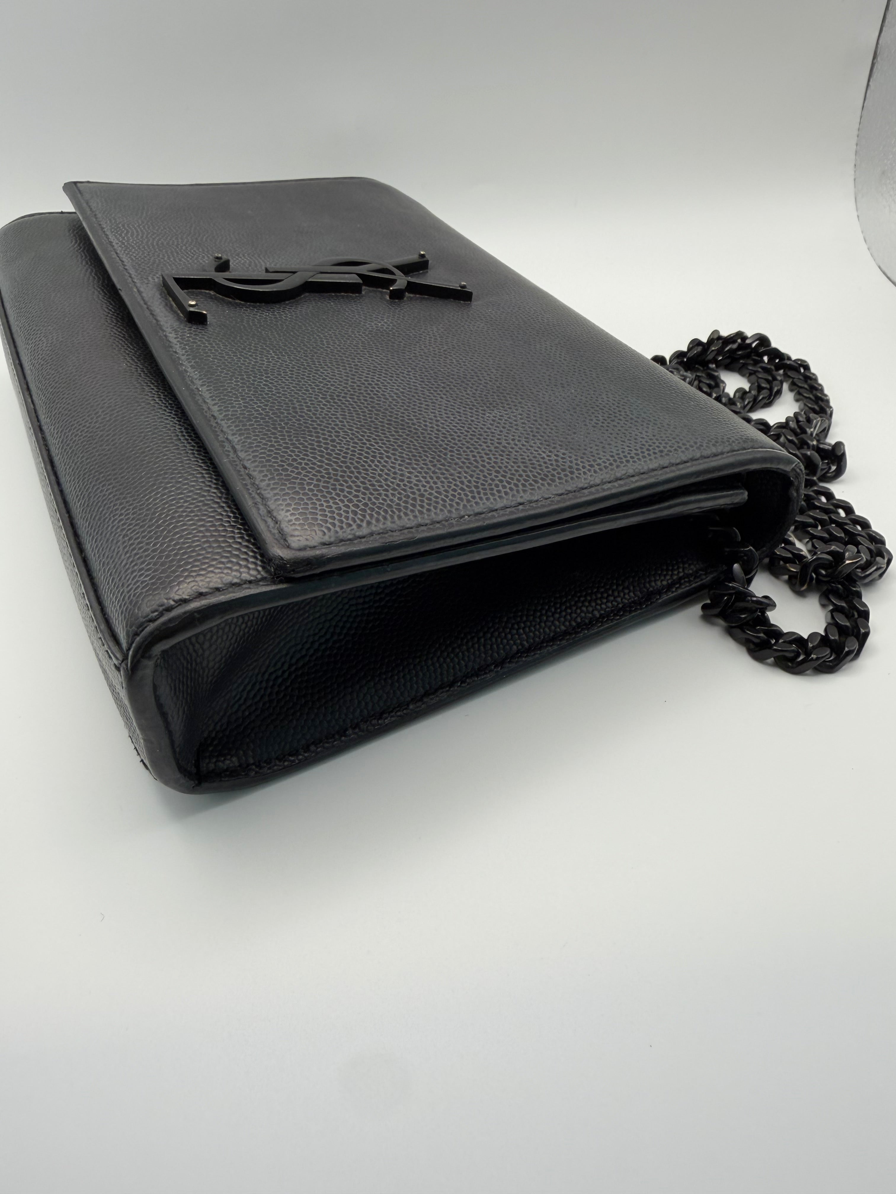 Yves Saint Laurent So Black Leather Chain Crossbody Bag
