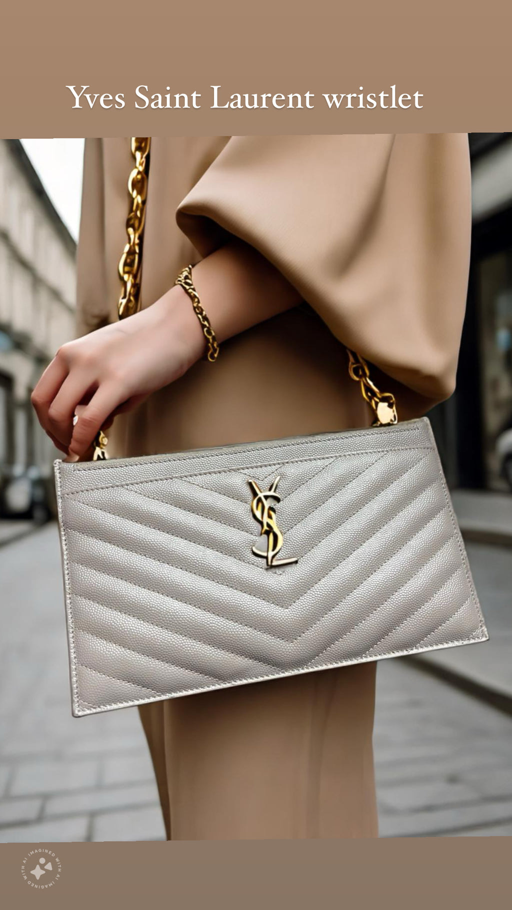 Yves Saint Laurent monogram matelasse wristlet