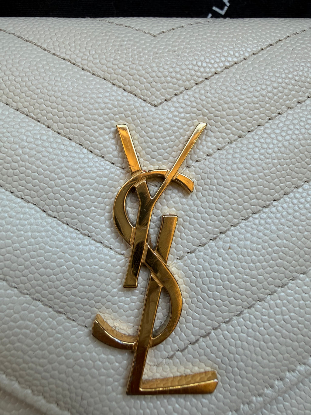 Yves Saint Laurent Cassandre Matelasse Envelope Wallet on chain