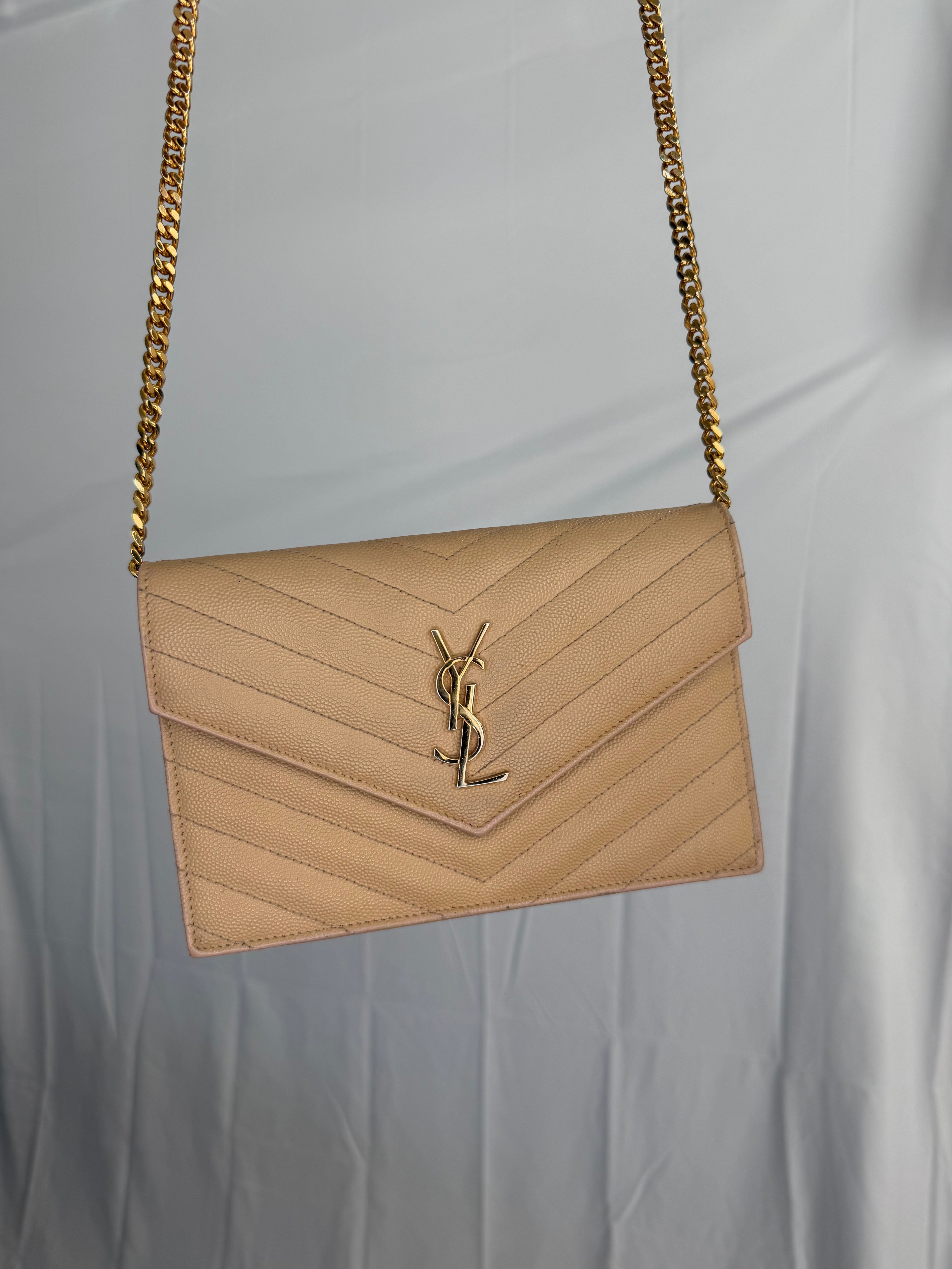 YSL Cassandre envelope flap wallet on chain