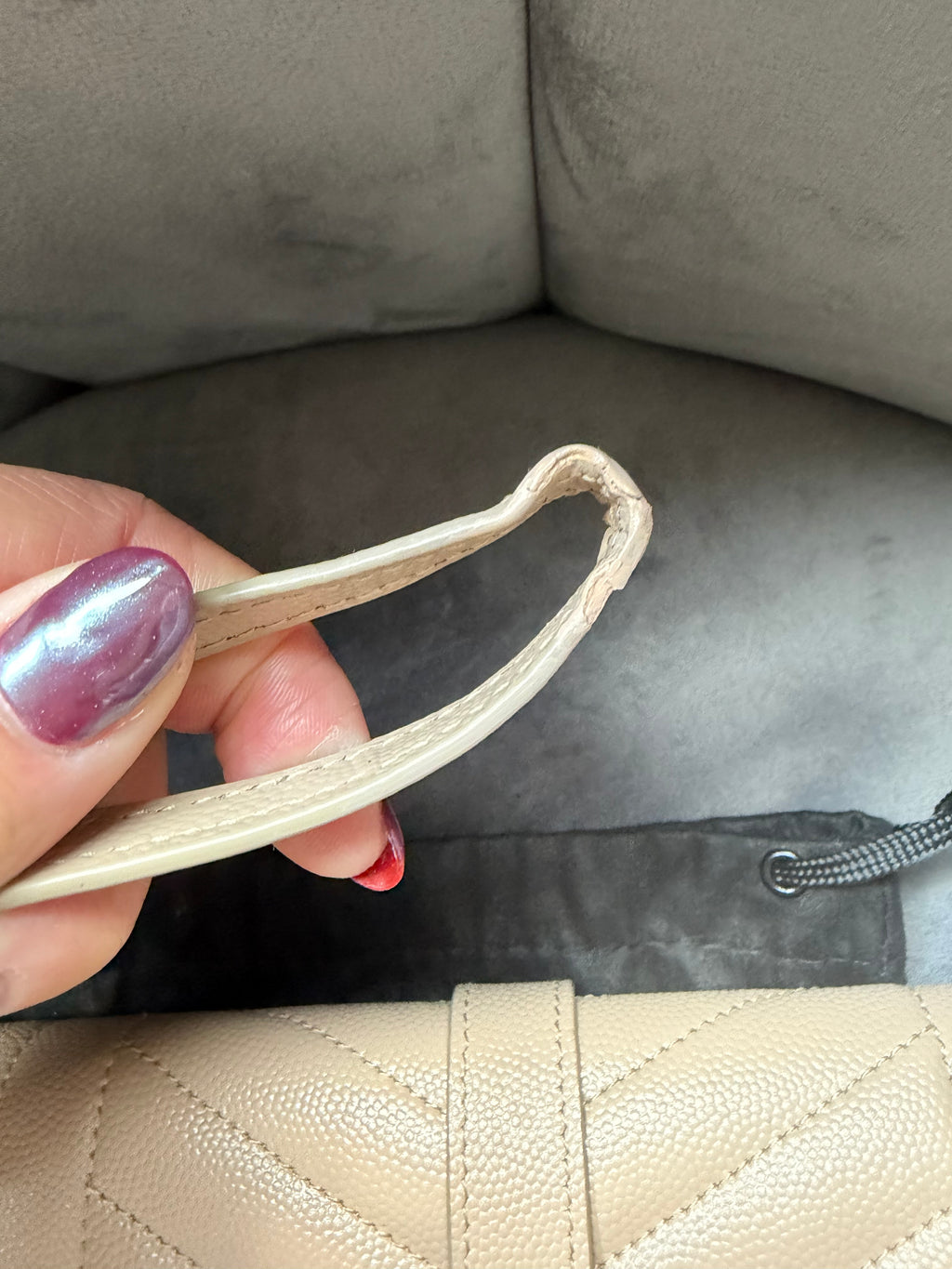 Saint Laurent Mixed Matelasse Monogram Quilted Wristlet