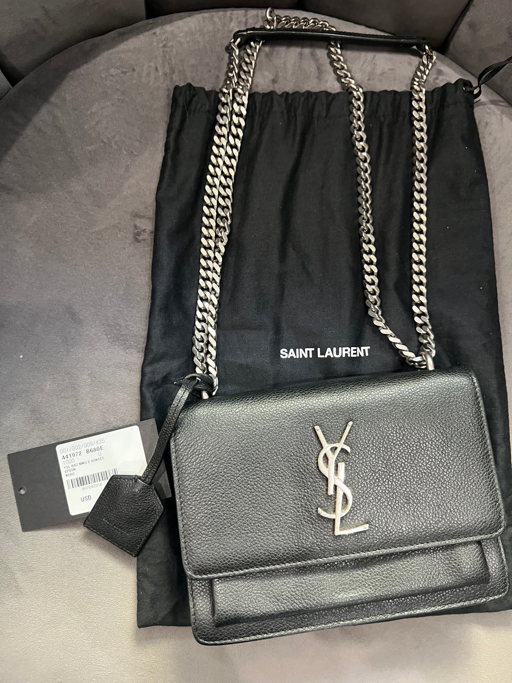 Yves Saint Laurent Sunset grained crossbody bag