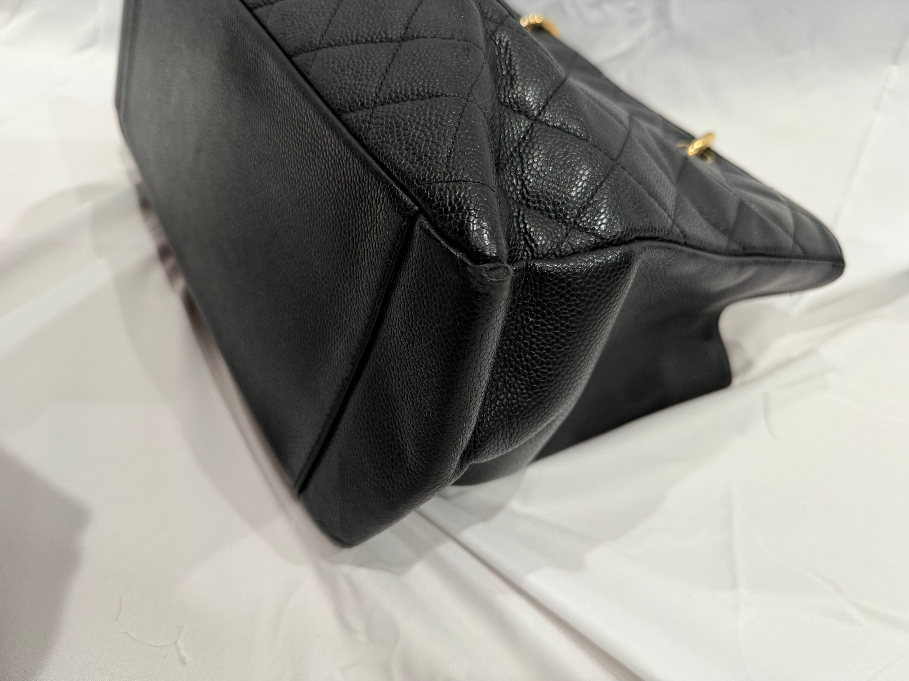 CHANEL Caviar Grand Shopping Tote Bag GST Black