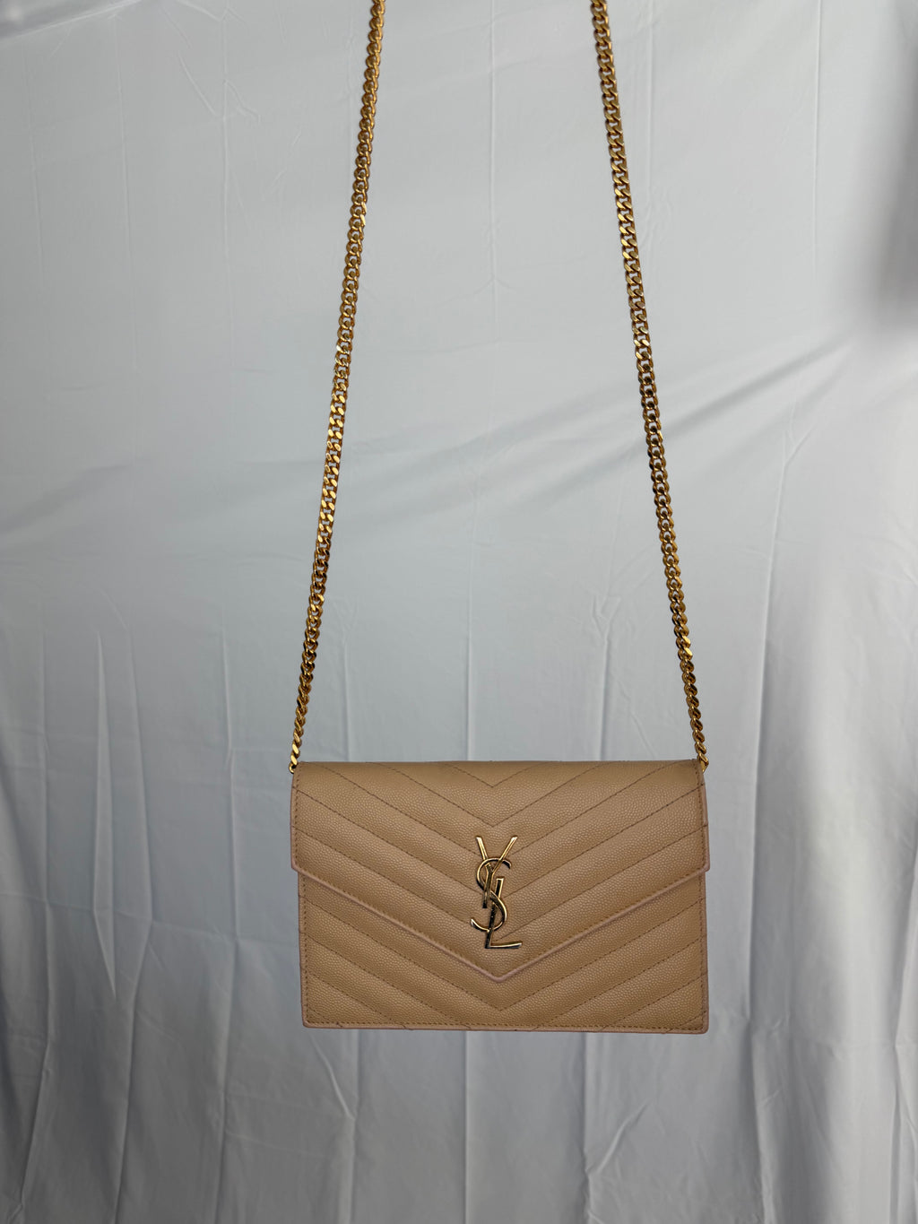 YSL Cassandre envelope flap wallet on chain