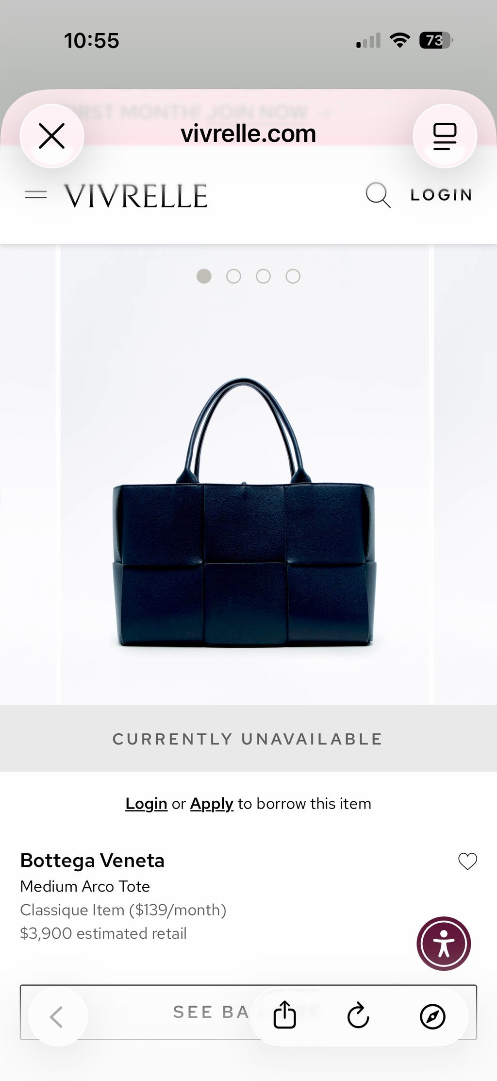 Bottega Arco Intreccio Quilted Leather Tote Black Bag