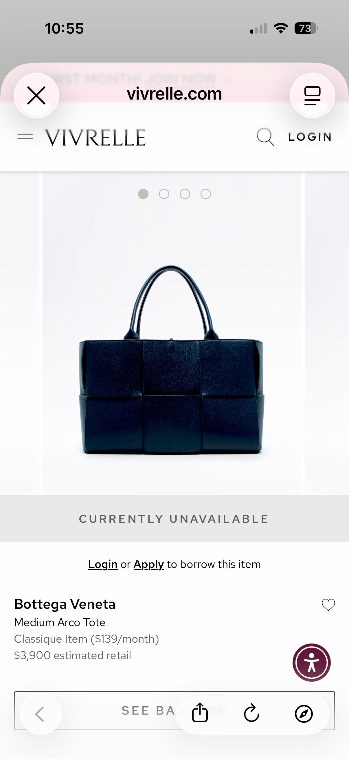 Bottega Arco Intreccio Quilted Leather Tote Black Bag