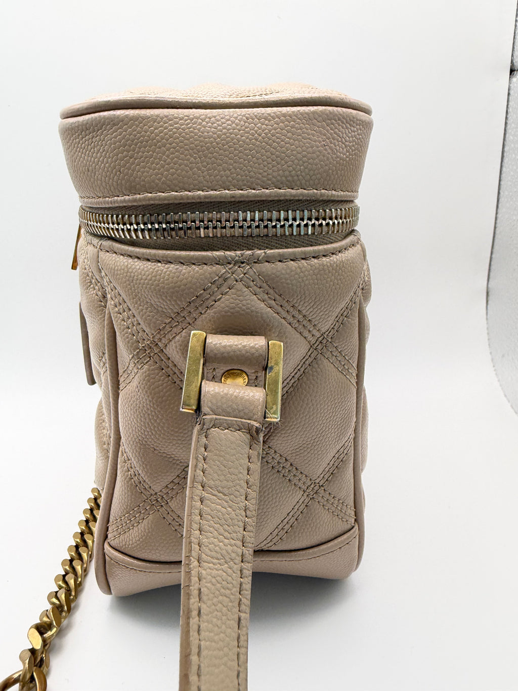 YVES SAINT LAURENT 80s Vanity Bag in Beige