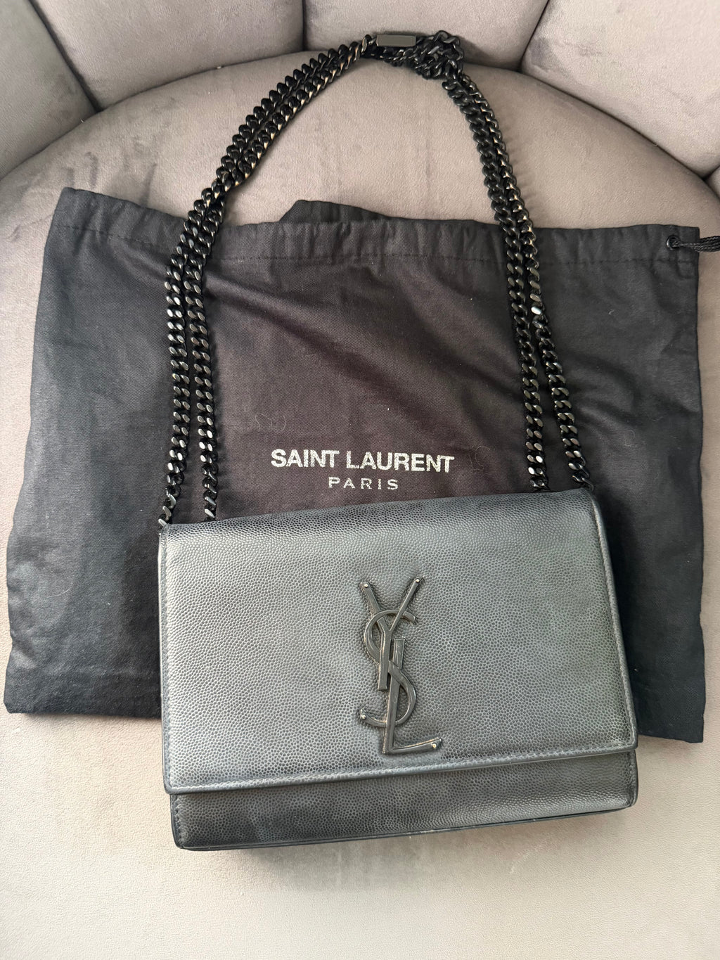 Yves Saint Laurent So Black Leather Chain Crossbody Bag