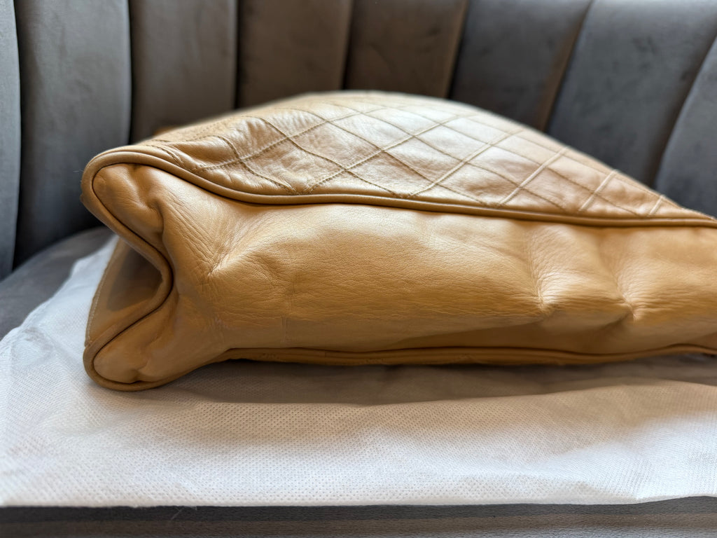 Vintage Chanel Quilted Shopping Tote Bag