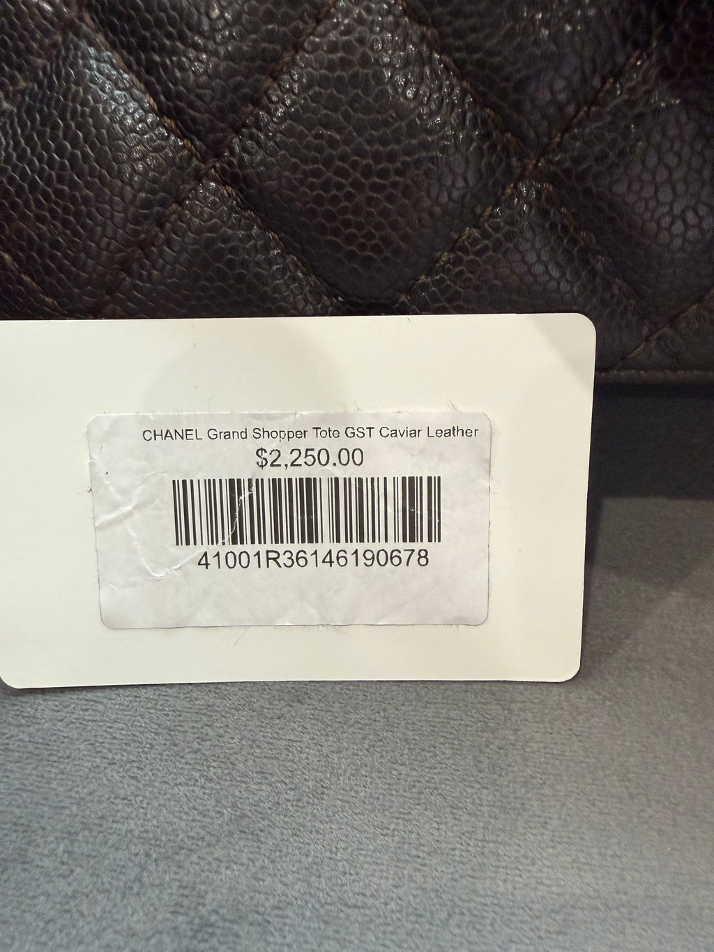 CHANEL Caviar Grand Shopping Tote Bag GST Dark Brown
