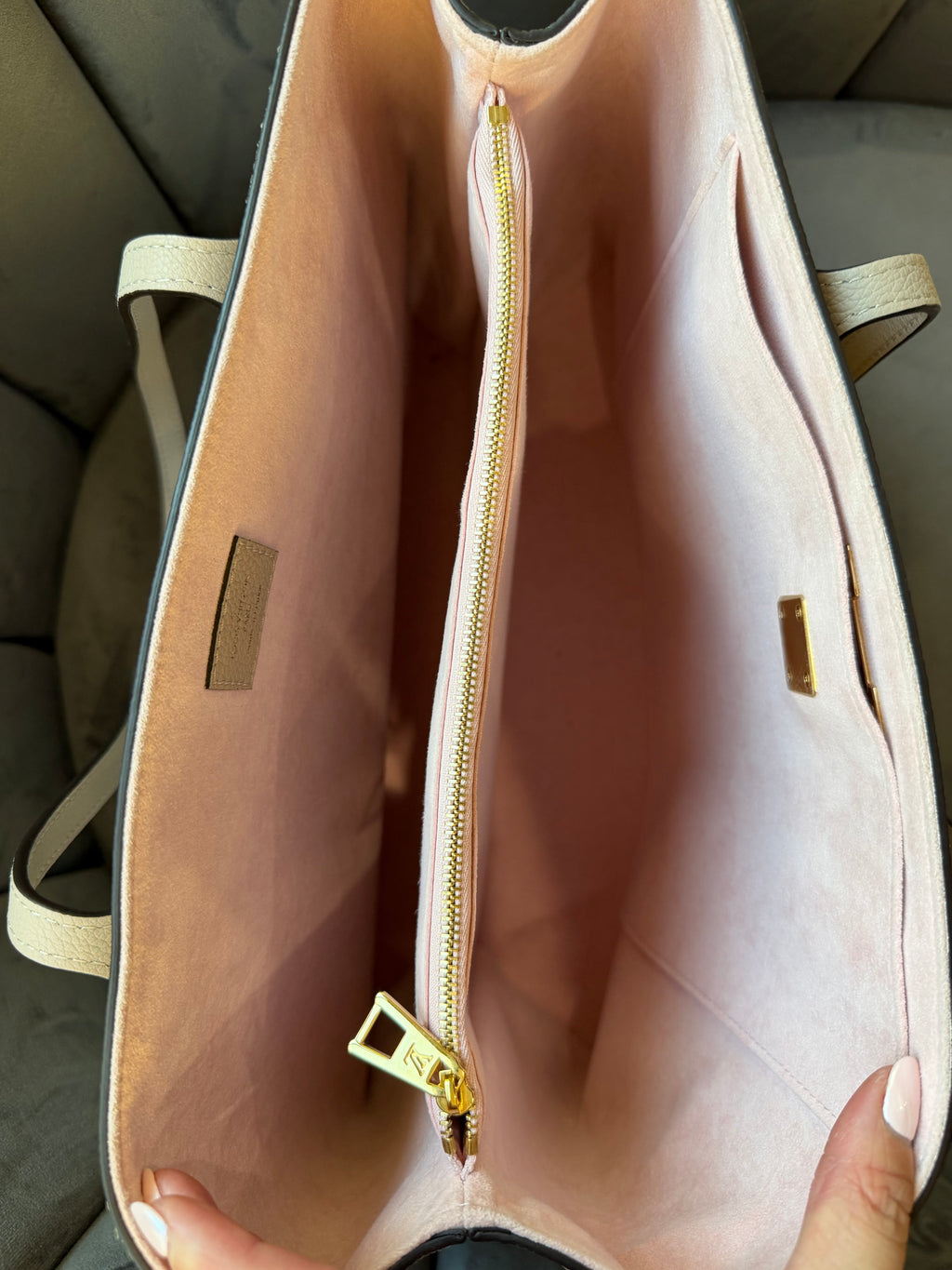 Louis Vuitton LockMe Shopping Tote Beige