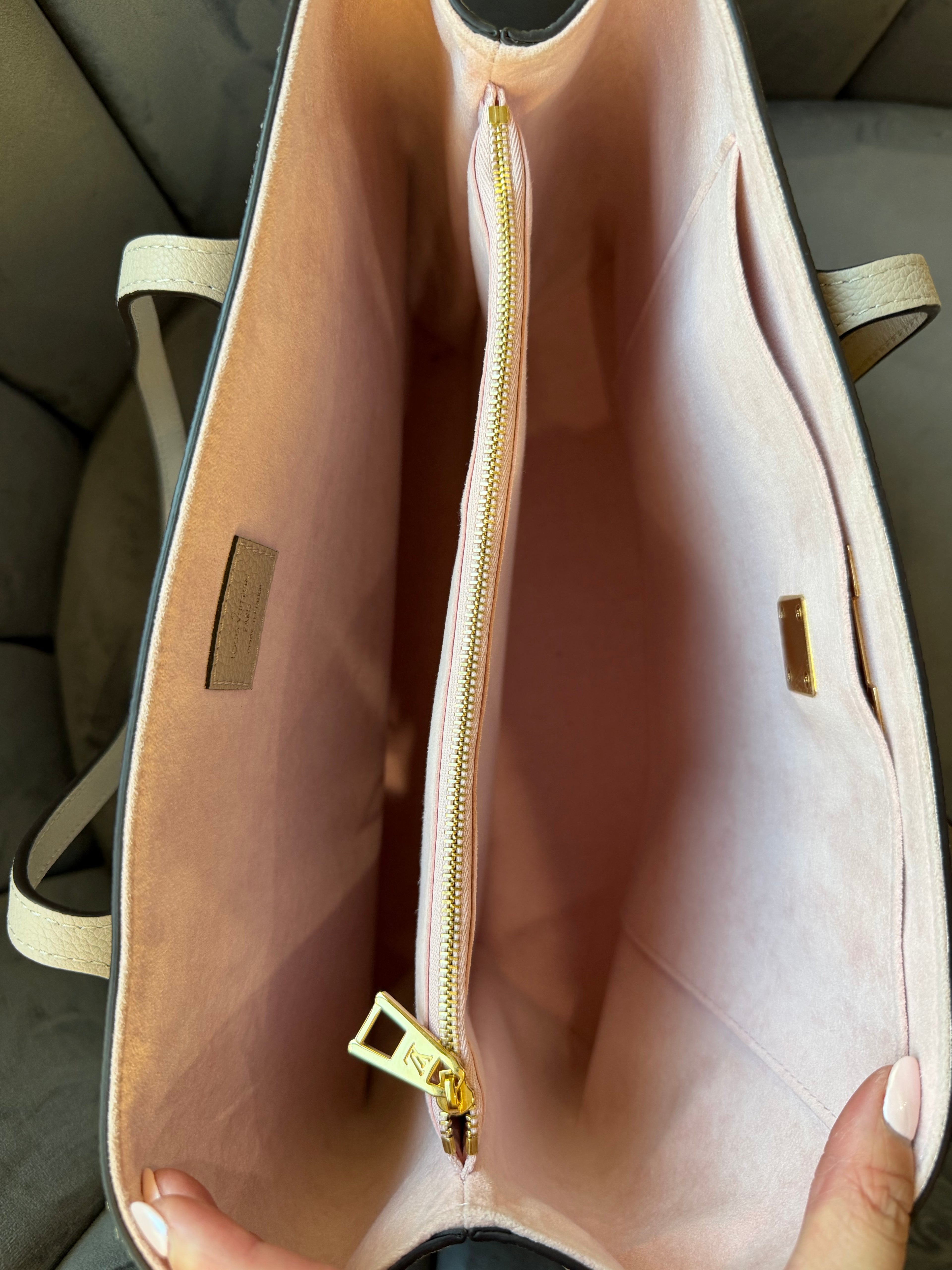 Louis Vuitton LockMe Shopping Tote Beige